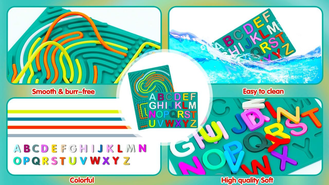 Sensory Activity Board, 2 in 1 Alphabet Puzzle