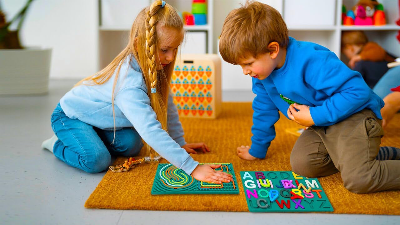 Sensory Activity Board, 2 in 1 Alphabet Puzzle