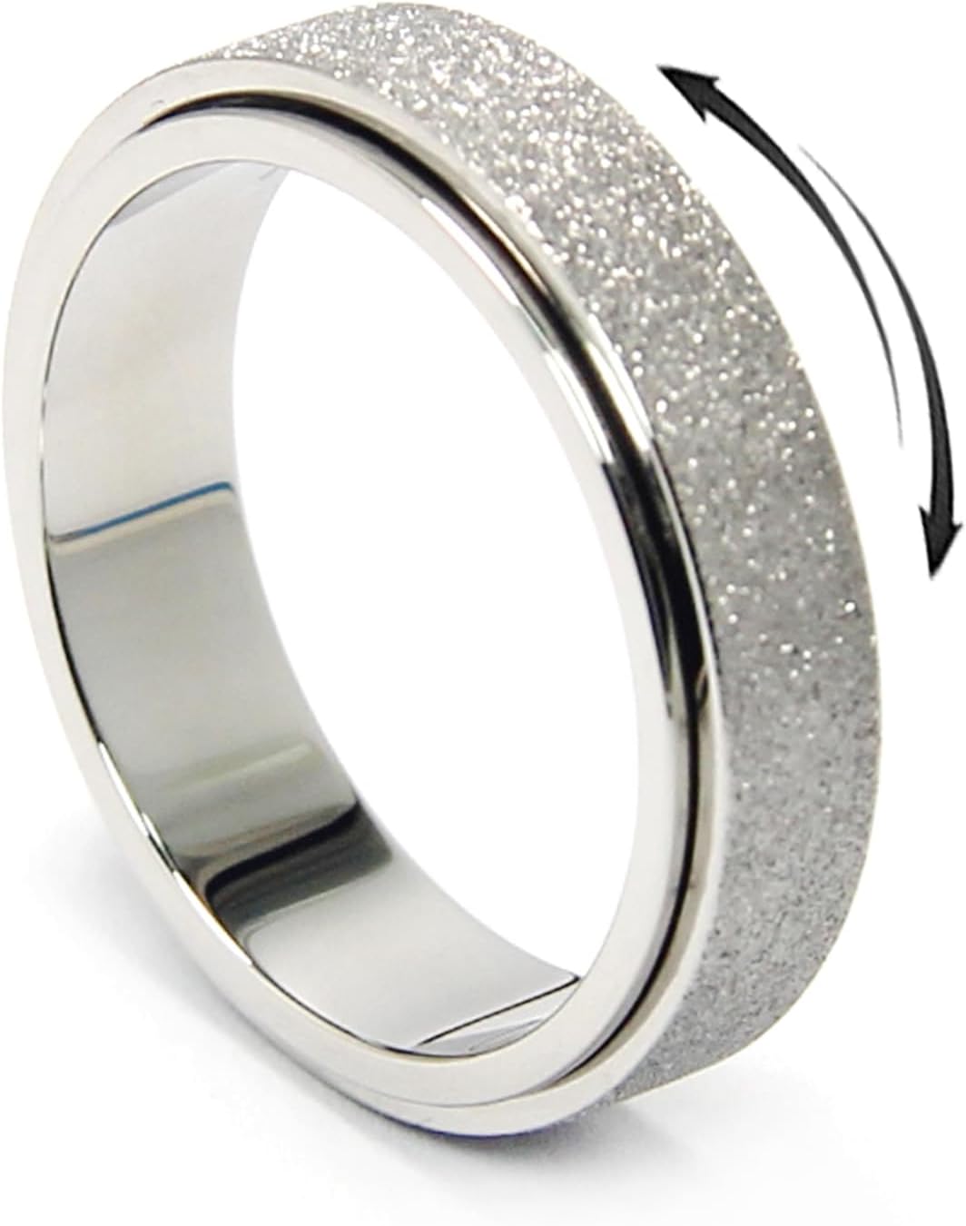 Titanium Stainless Steel Anxiety Ring