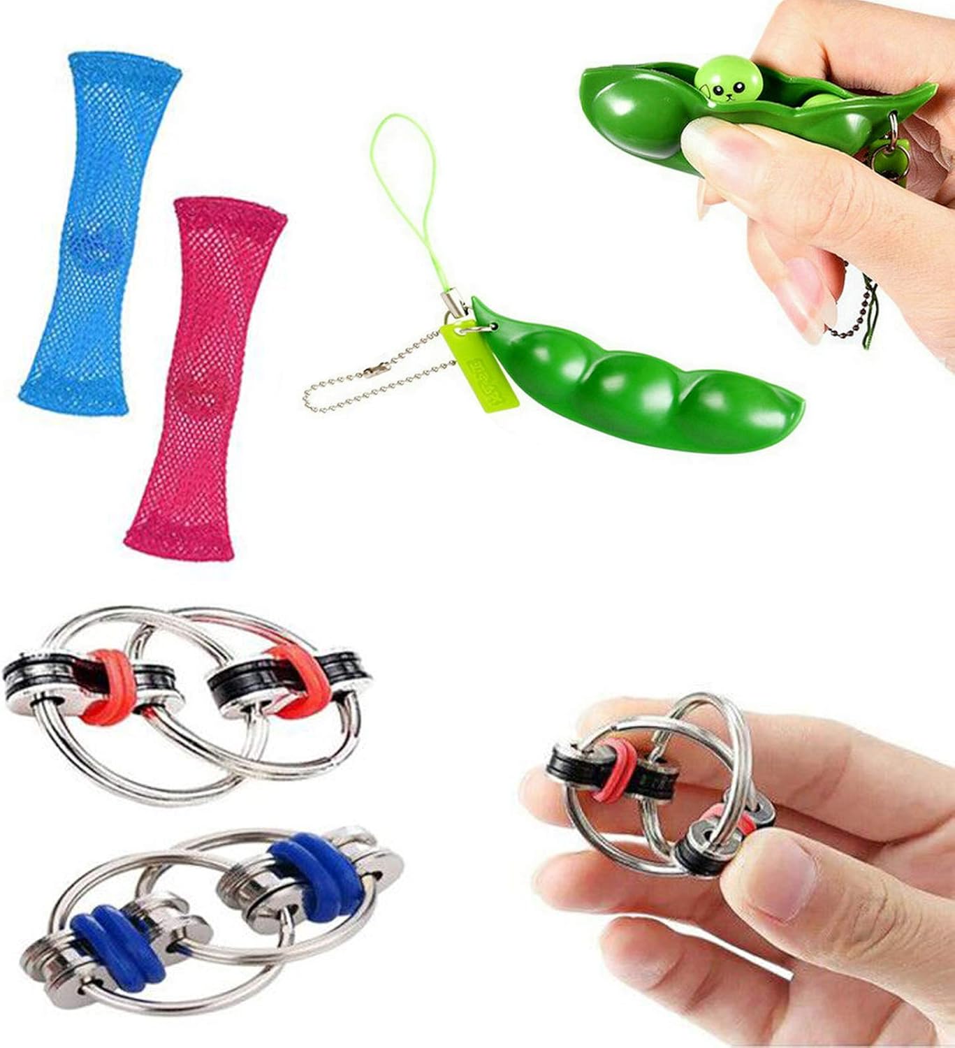 6 Pack Silent Decompression Toy Flip Chain