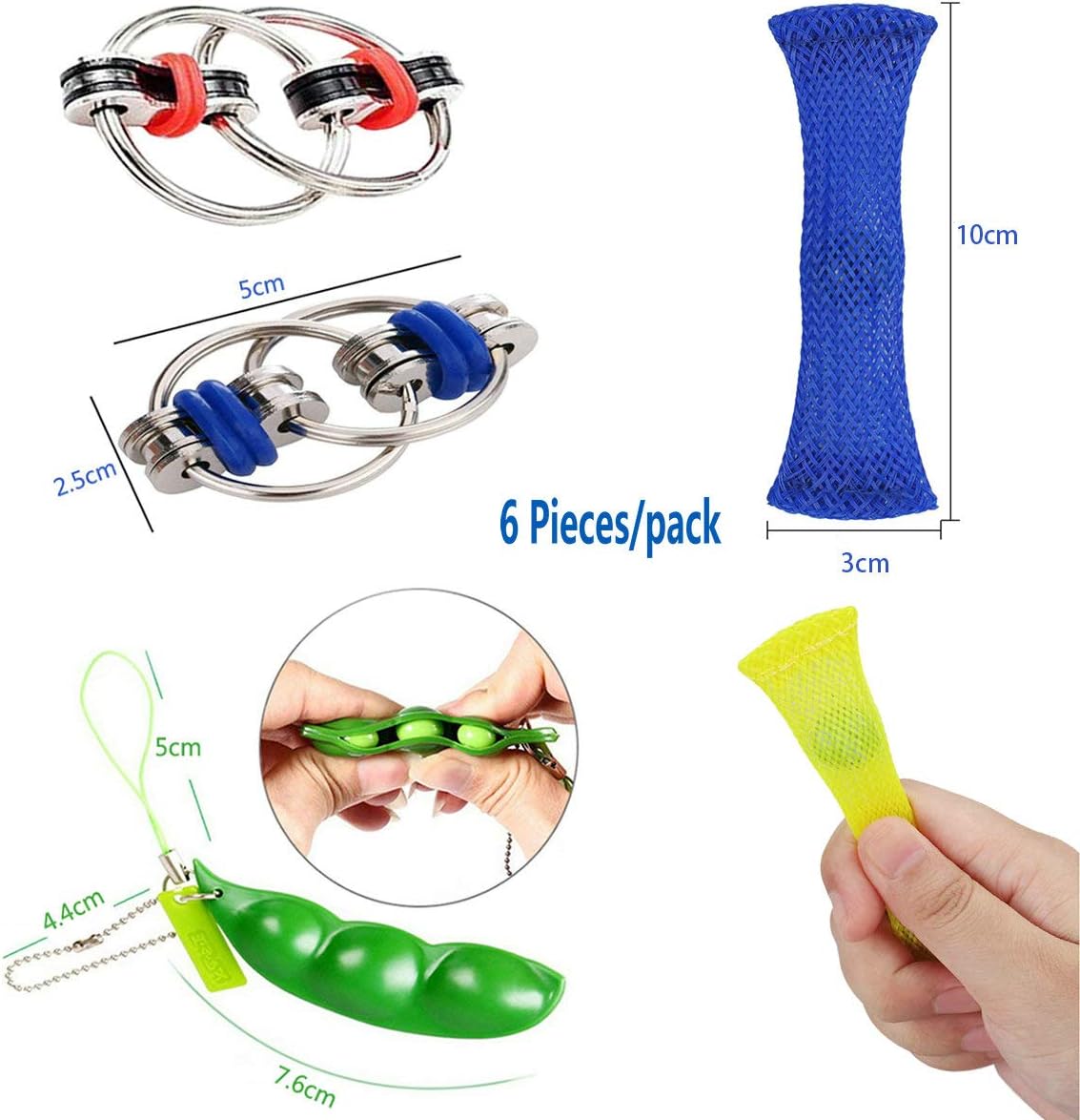 6 Pack Silent Decompression Toy Flip Chain