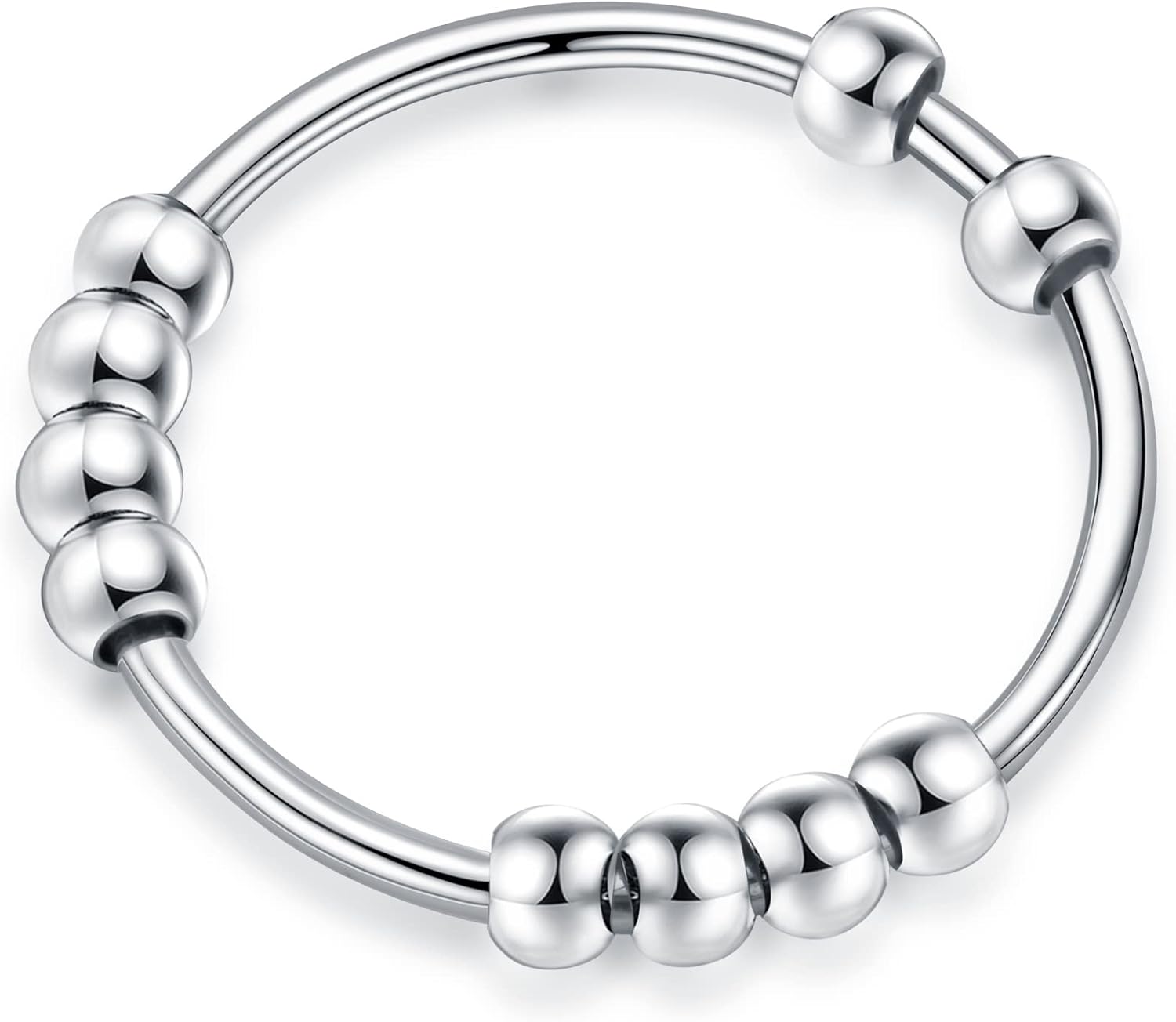 S925 Sterling Silver Gimbal Ring, Anxiety Ring