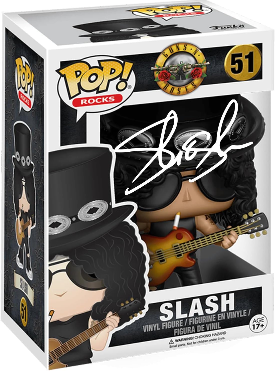 #51 Guns N Roses Facsimile Signed Reprint Laser Autographed Funko POP! Rocks Figurine with Protector Case