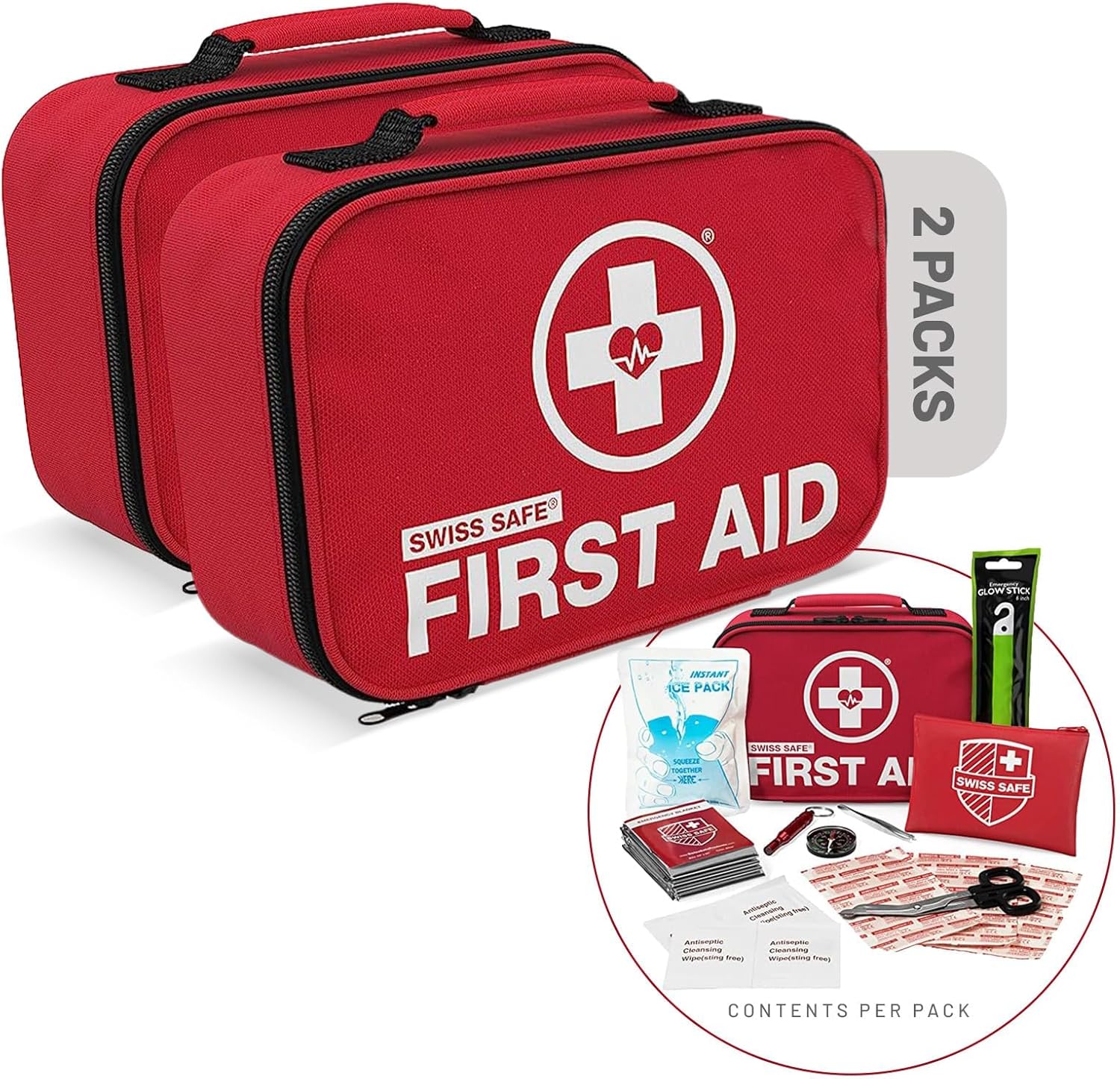 2 Pack 2 in 1 First Aid Kit