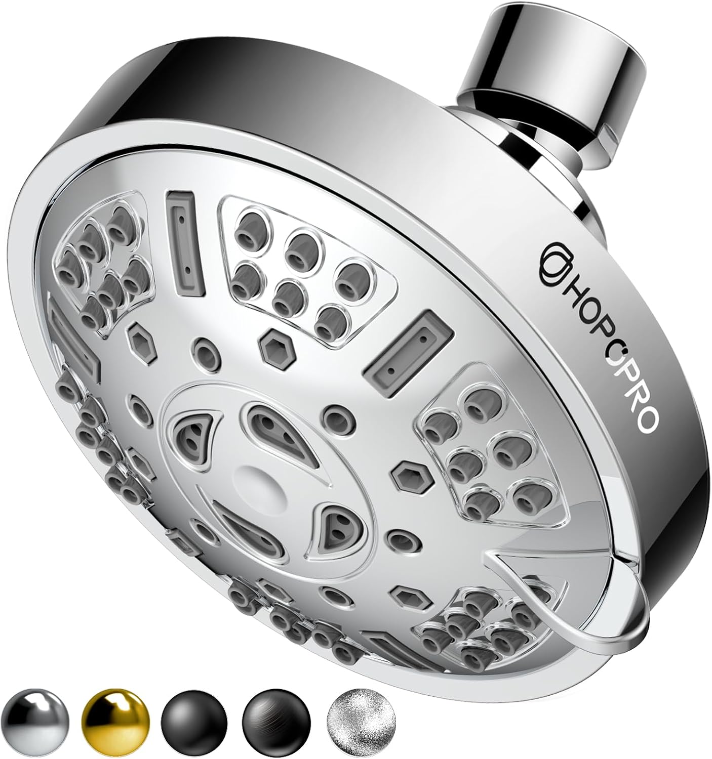 HOPOPRO NBC News Recommended Brand Upgrade 9 Settings High Pressure Shower Head,Fixed Shower HeadAdjustable Bathroom Shower HeadMultifunctional Rainfall Shower Head,Low Water Flow