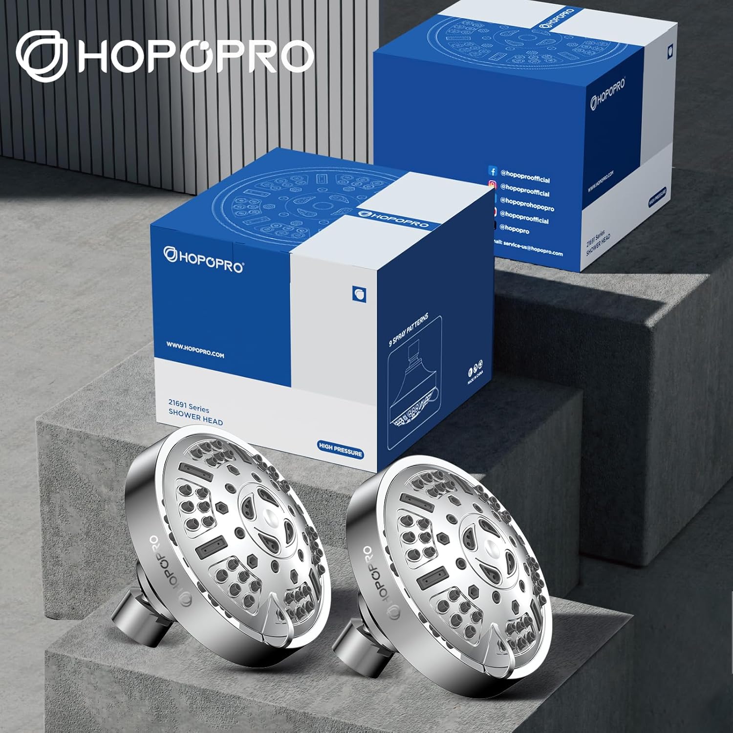 9 Settings High Pressure Shower Head