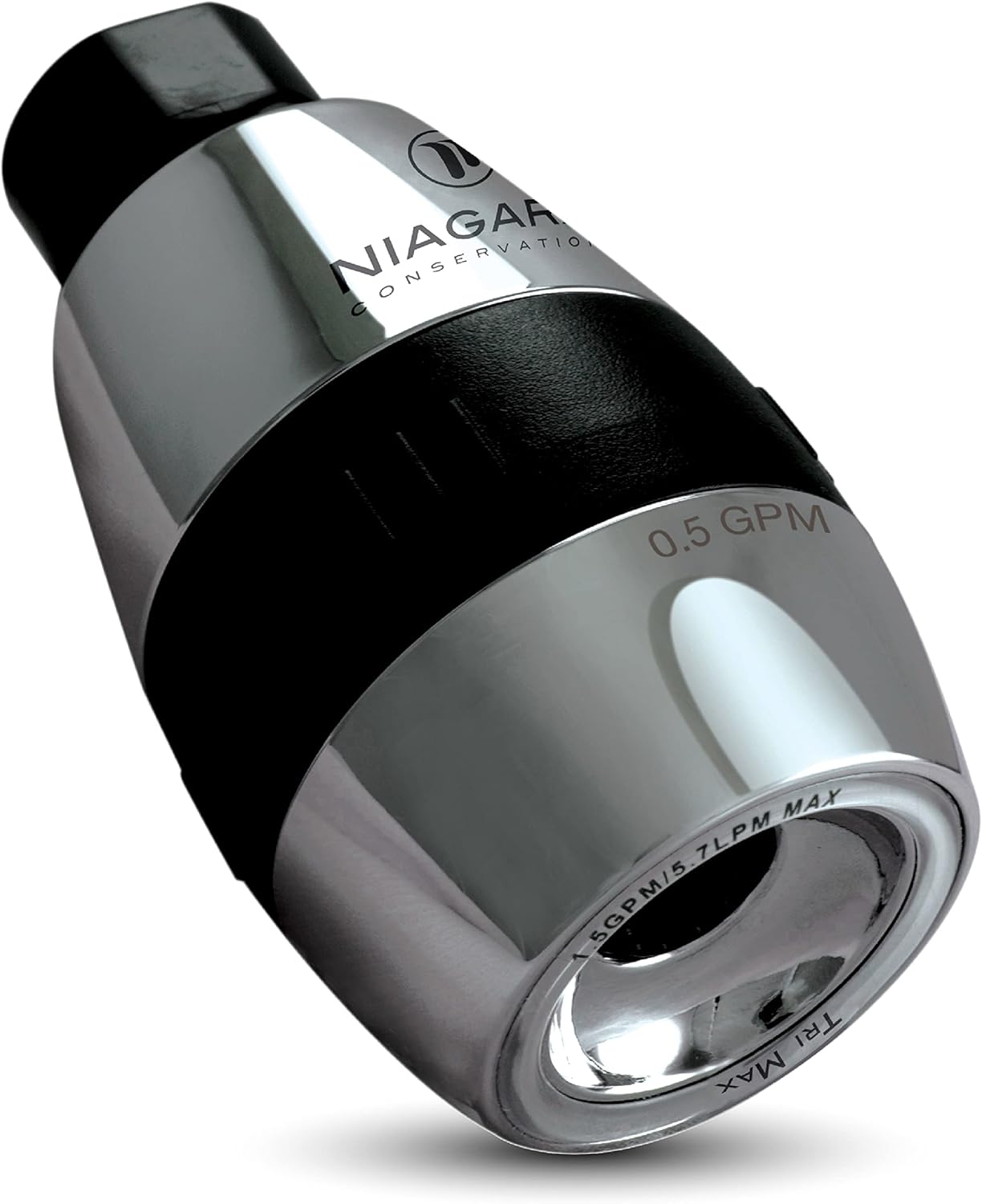 Niagara Conservation N2615CH Tri-Max 1 Spray, 0.5-1.5 GPM 2 in. Wall Mount Adjustable Chrome Fixed Shower Head, 1 pc | Bathroom Shower Head Sprayer with Pressure Compensation