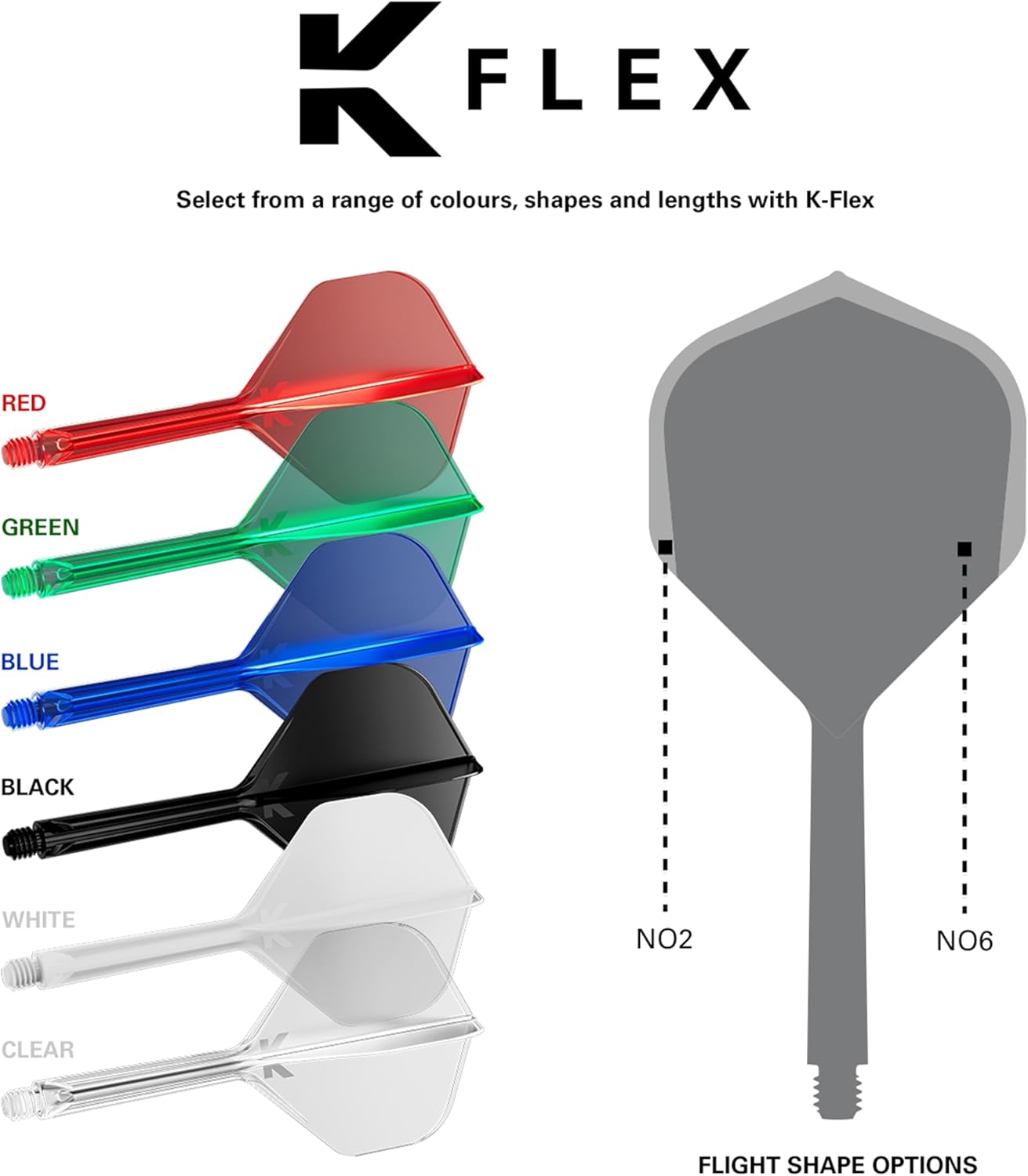K-Flex 9 Pack Dart Flights and Shafts