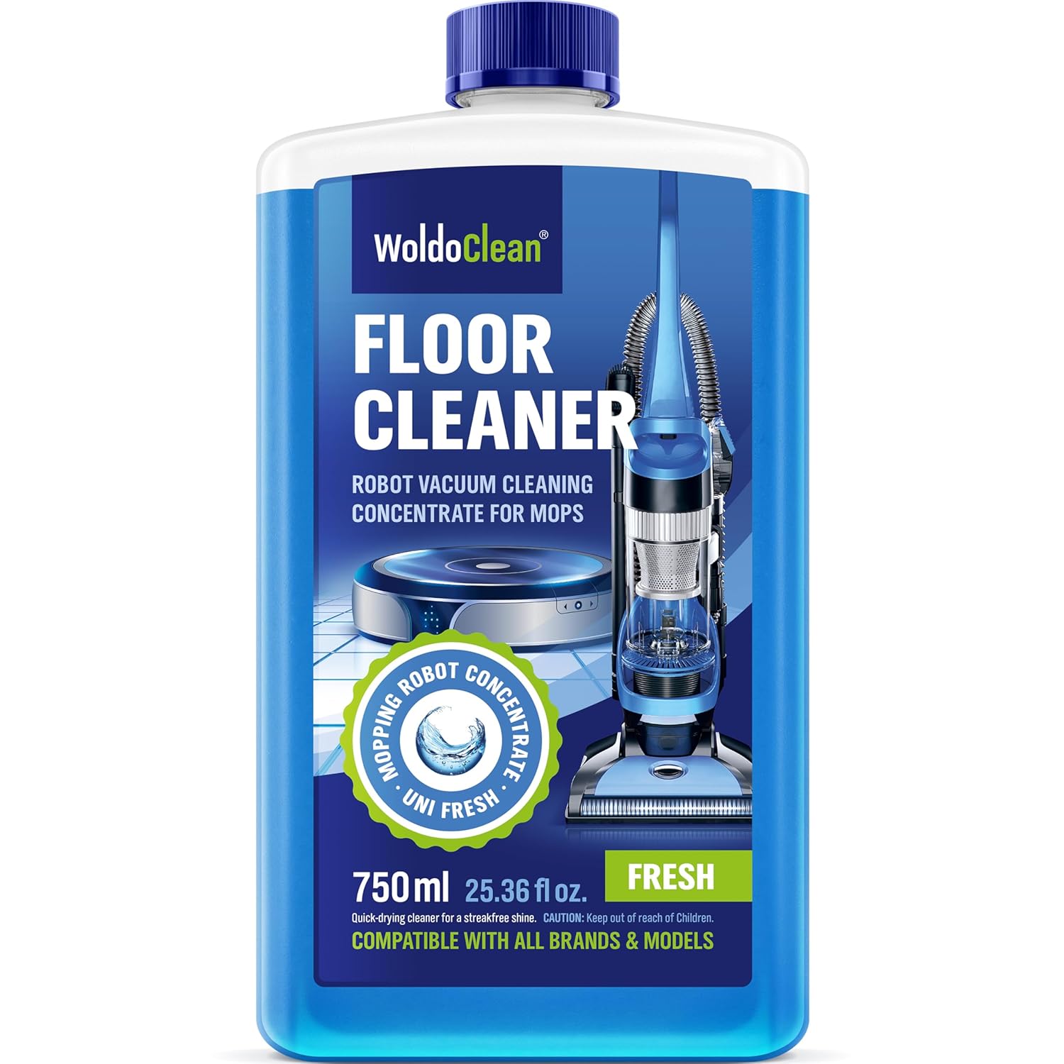 Robot Vacuum Floor Cleaning Concentrate For Mops - Compatible with Roborock, Tineco, iFloor and more. 25 oz (approx. 708.7 g), 75 - 150 uses