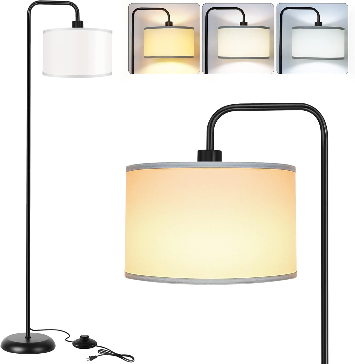 Upgrade Floor Lamp, 9W Bulb, Black