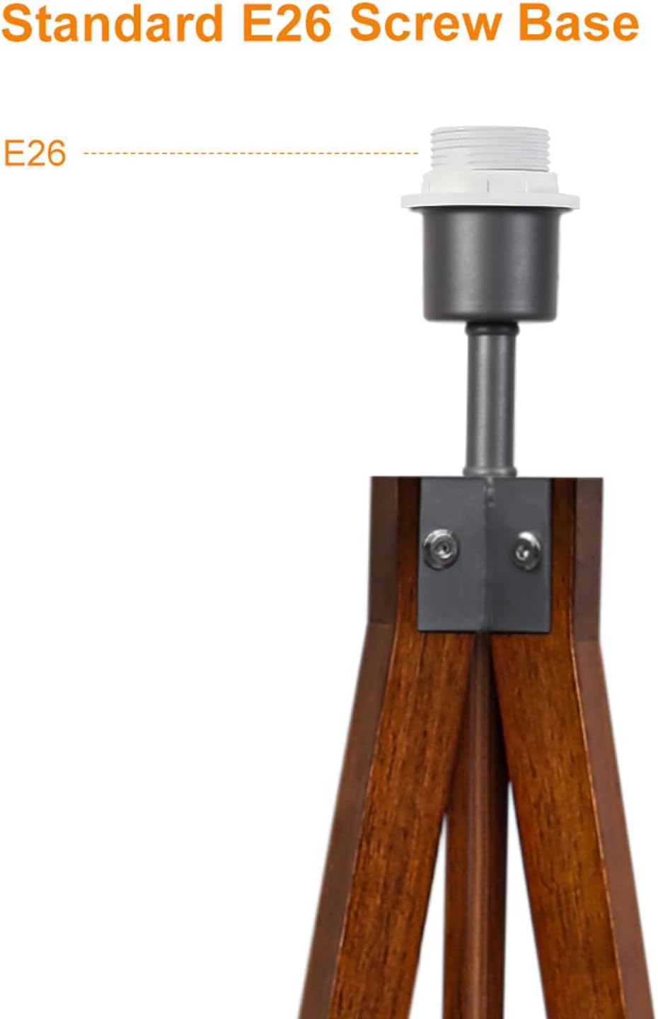 Wooden Tripod Floor Lamp, Brown