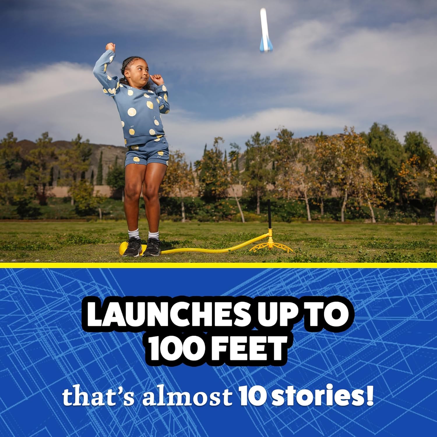 Jr Kids Light Up Rocket Launcher