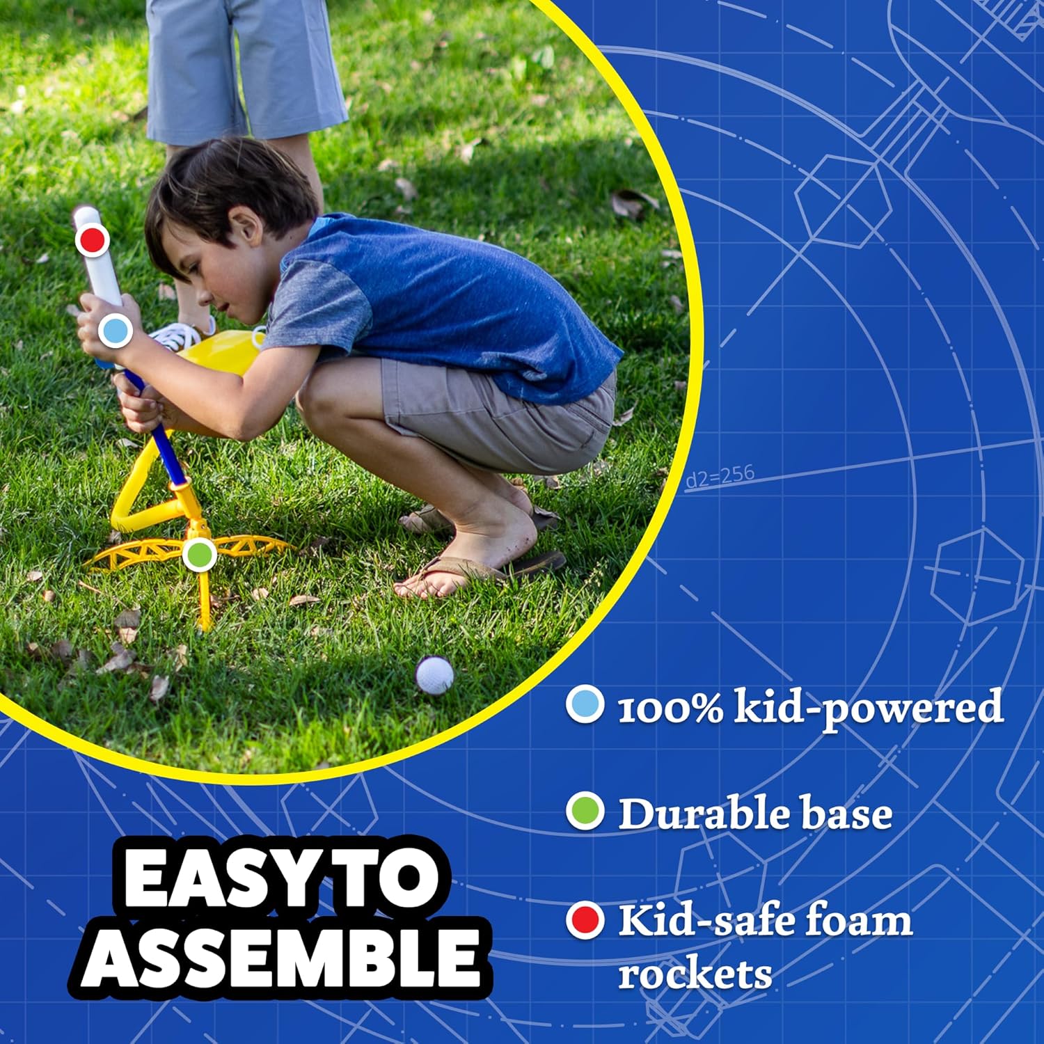Jr Kids Light Up Rocket Launcher