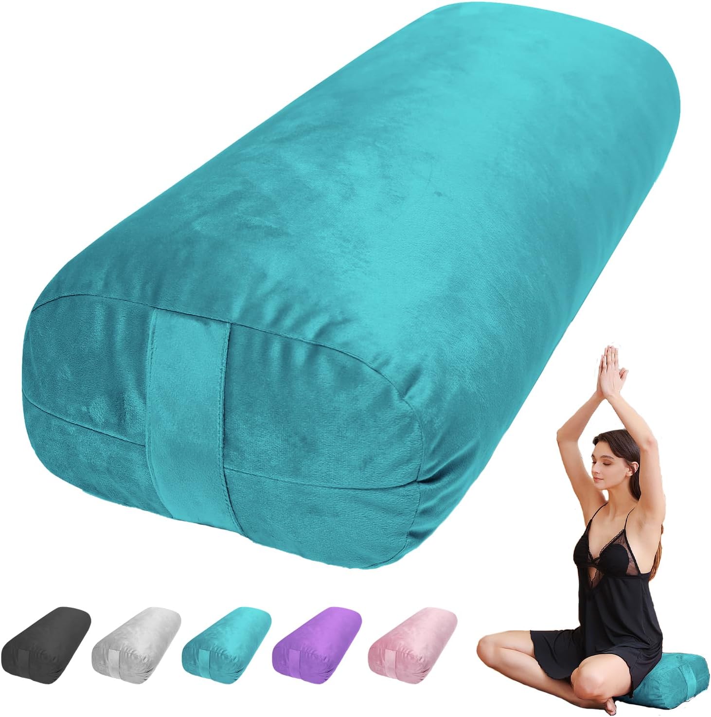 Yoga Pillow with Velvet Cover