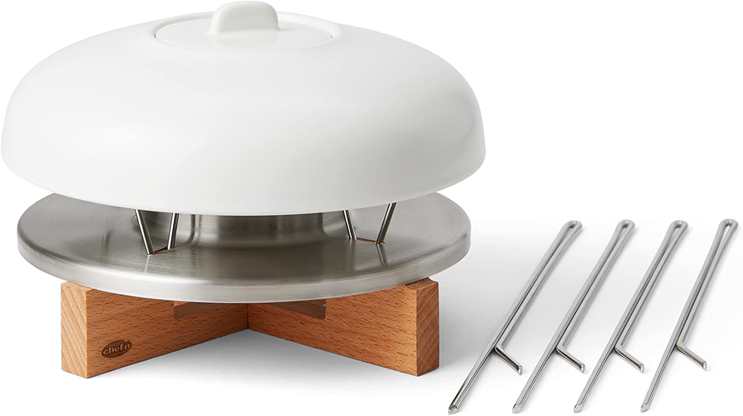 Chef'n Sweet Spot Tabletop Smores Maker, for indoor or outdoor use, white/wooden