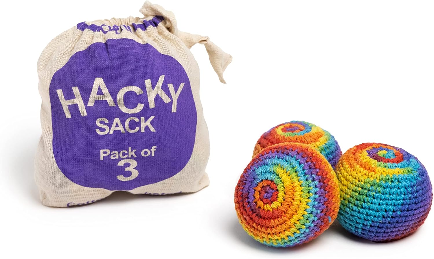 BULZiBUCKET Hacky Sacks 6-Pack Hand-Woven Sacks are the next generation of sandbag play, also used for hand juggling and foot races.