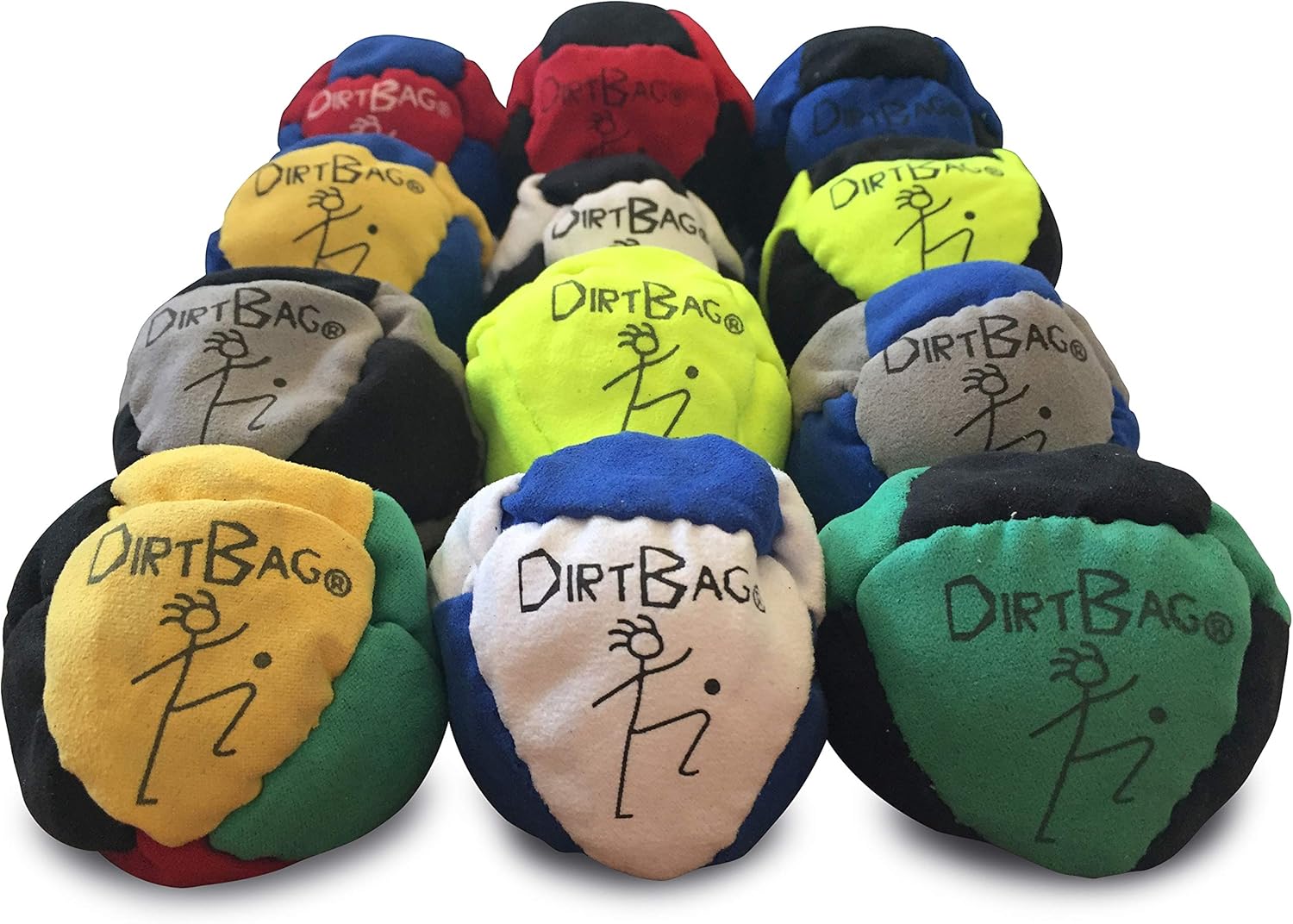 Dirtbag Footbag Sandbag 12 pcs - Assorted Colors