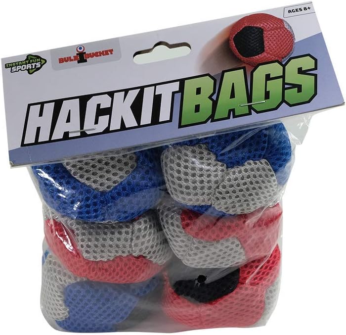 BULZiBUCKET Hacky Sacks 6-Pack Hand-Woven Sacks are the next generation of sandbag play, also used for hand juggling and foot races.