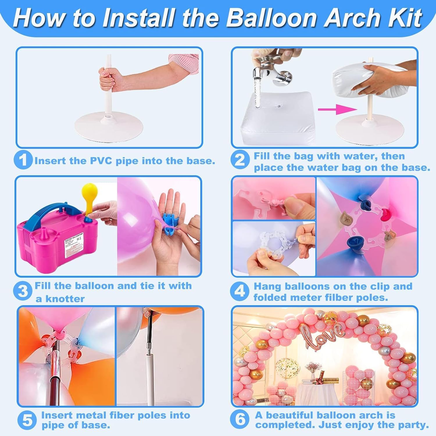 Balloon Arch Kit, 10ft x 9ft