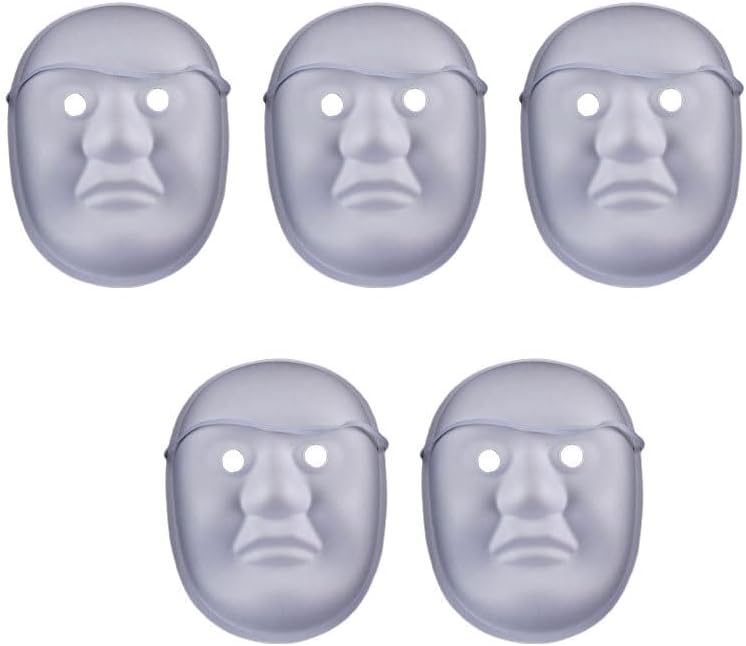 5 Pieces Opera Masks Paintable Masks Role Play Dress Up Gifts Opera Masquerade Masks Regular Party Masks Paintable Paper Masks Cat Masks Costumes White Decorations for Kids Christmas