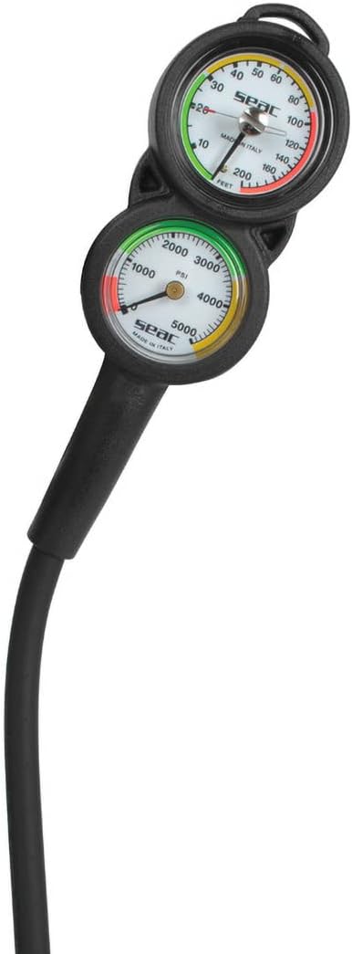 3 Pressure Depth Gauge and Compass, Red