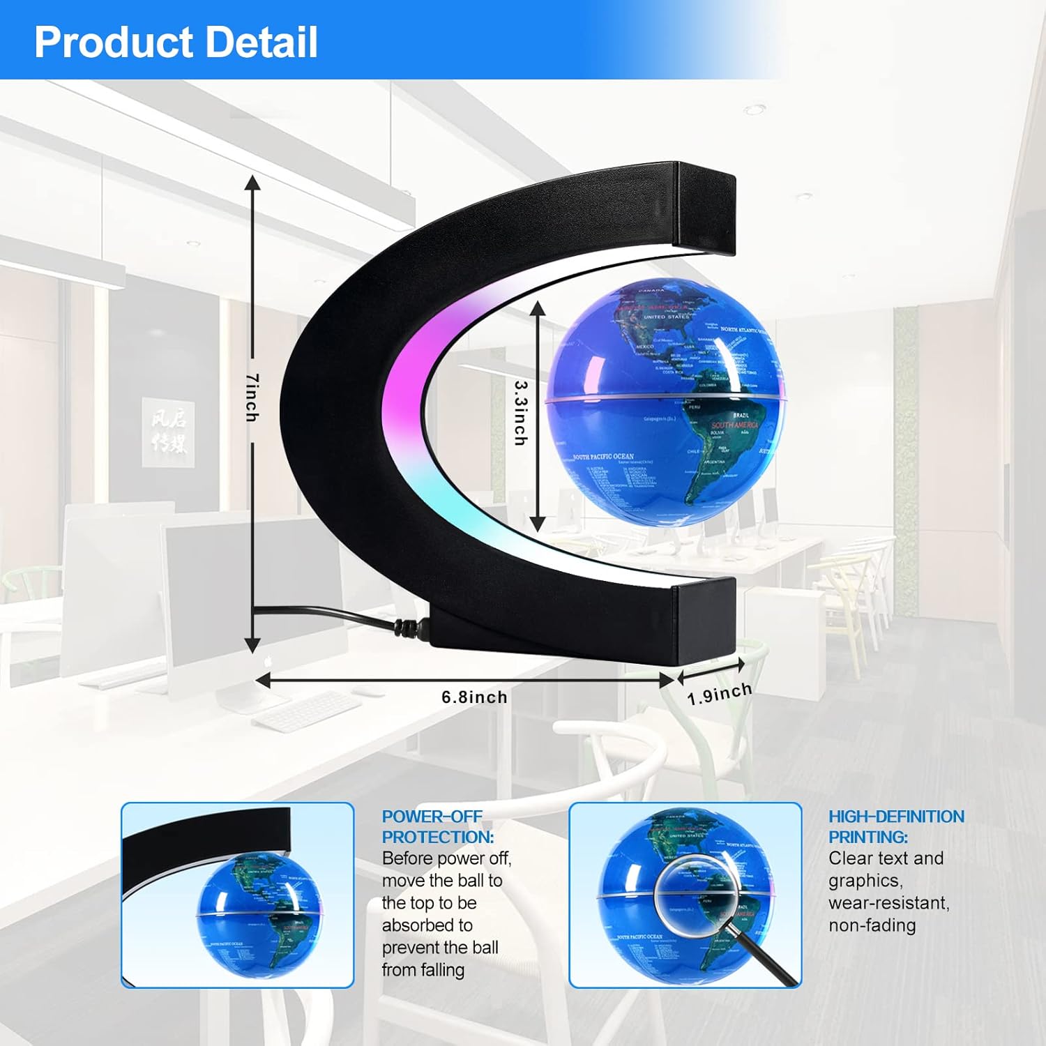 3.3 inch Magnetic Levitation Floating Globe