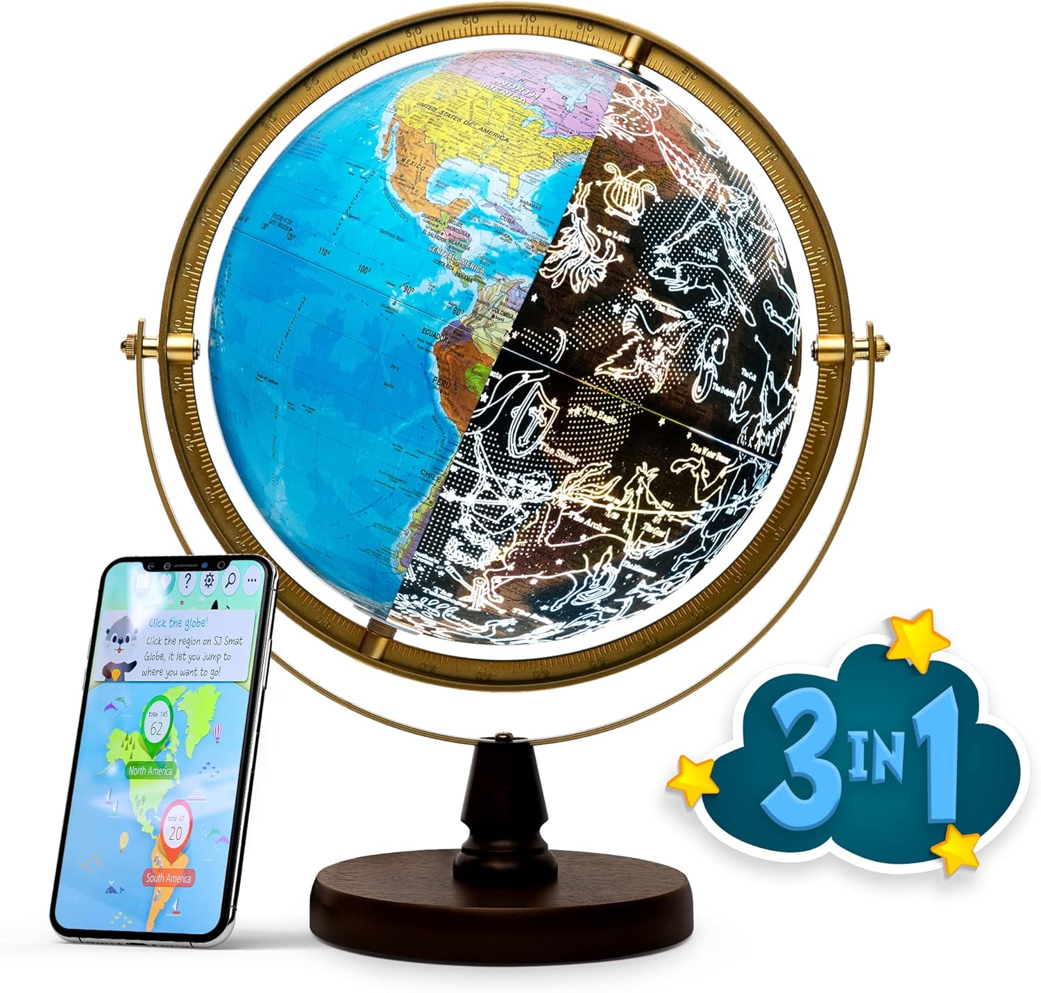 Interactive LED Illuminated Constellation Globe