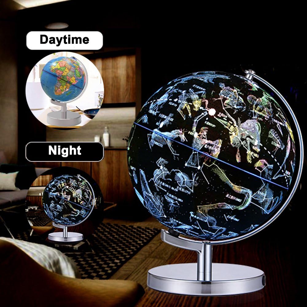8 inch Illuminated World Globe for Kids