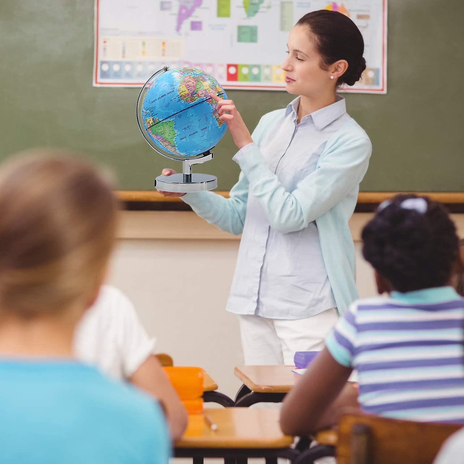 8 inch Illuminated World Globe for Kids