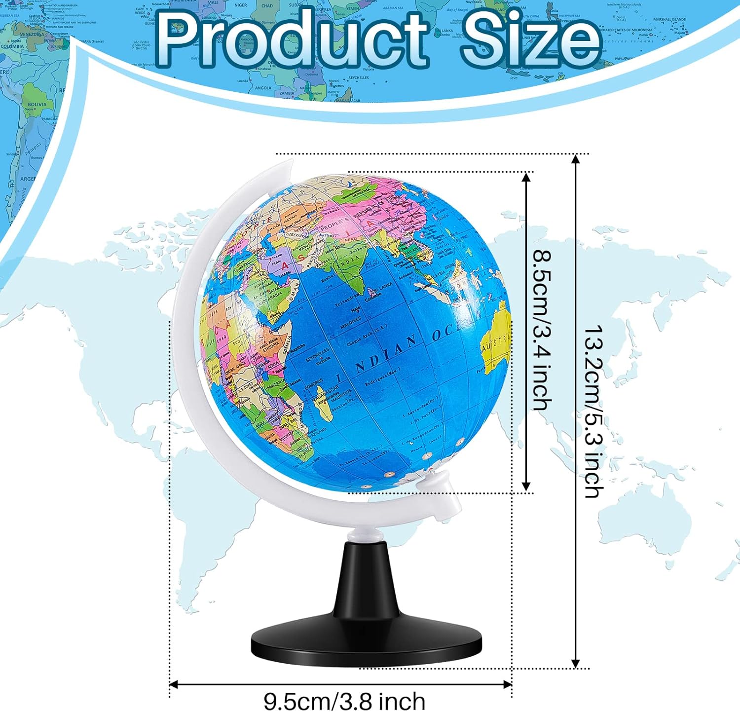 24 Pack 3.4 inch  Mini World Globe