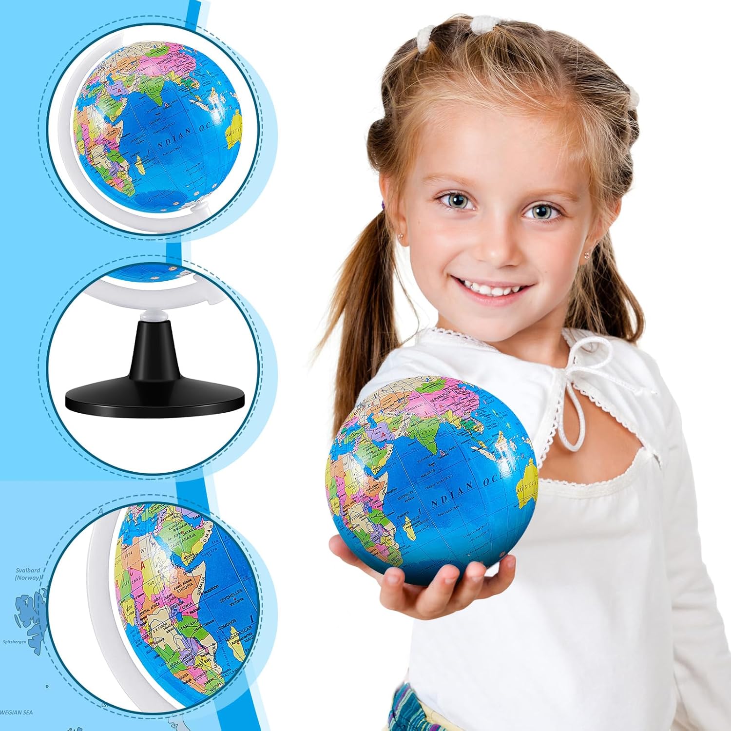 24 Pack 3.4 inch  Mini World Globe