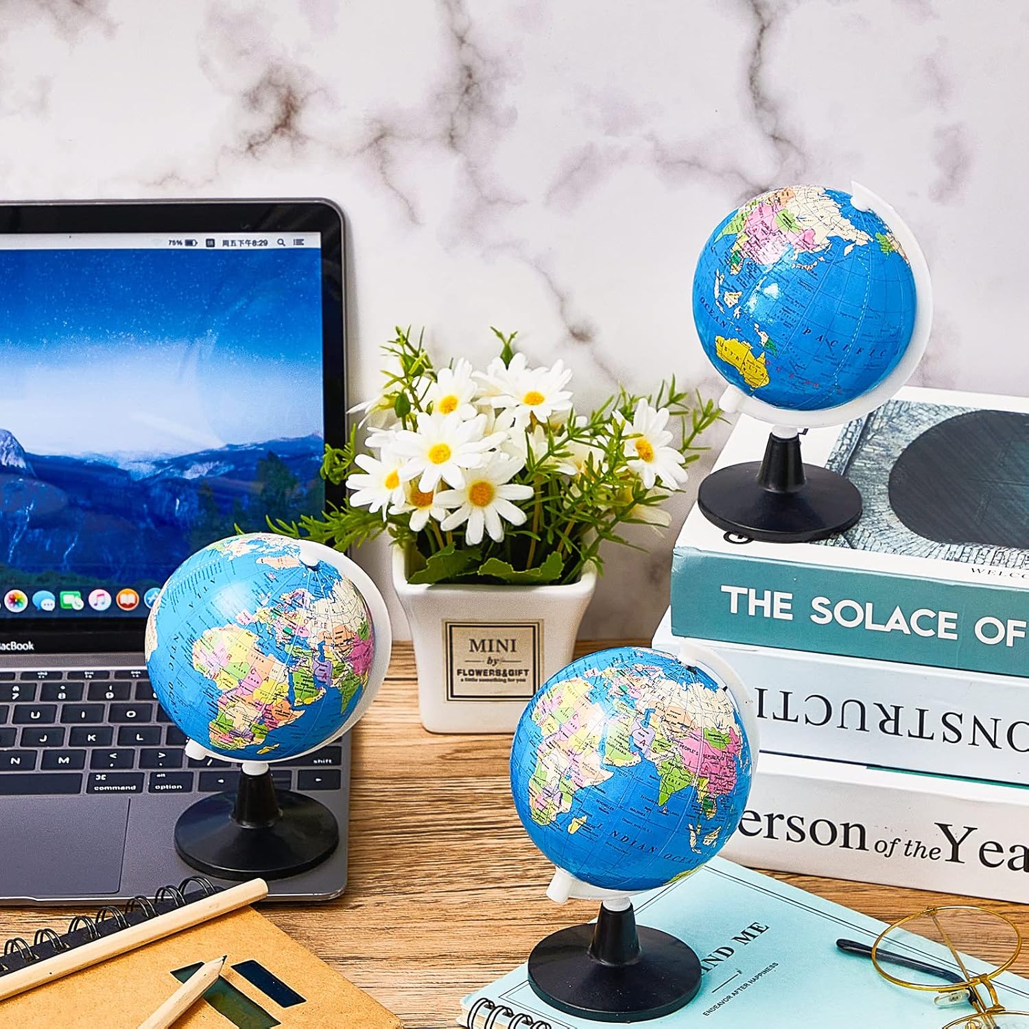 24 Pack 3.4 inch  Mini World Globe