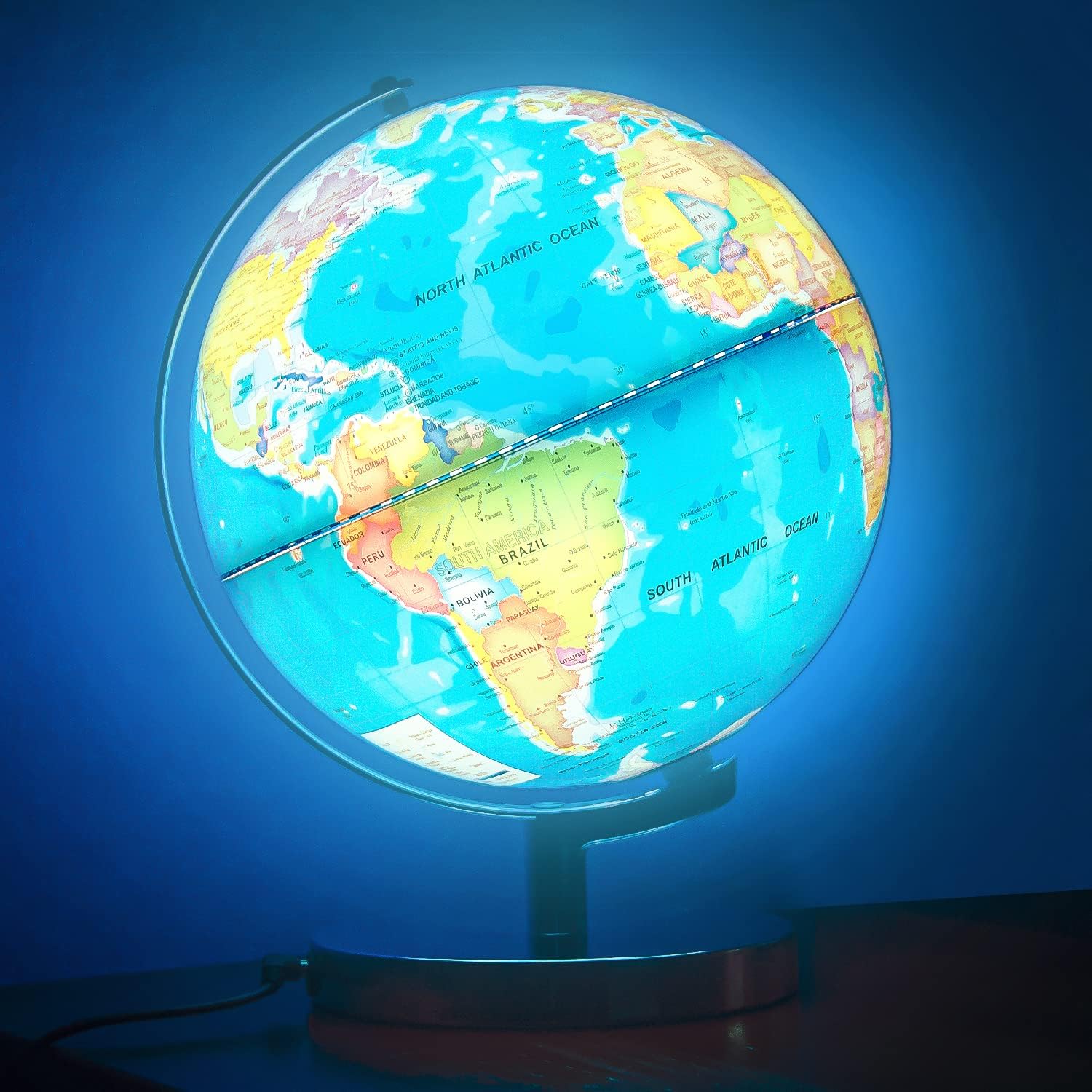 6 in 1 Illuminated World Globe
