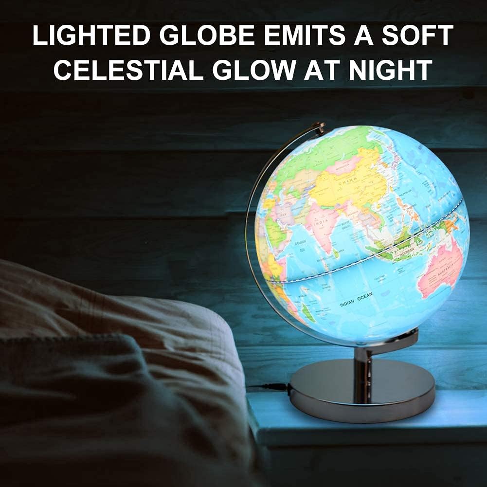 6 in 1 Illuminated World Globe