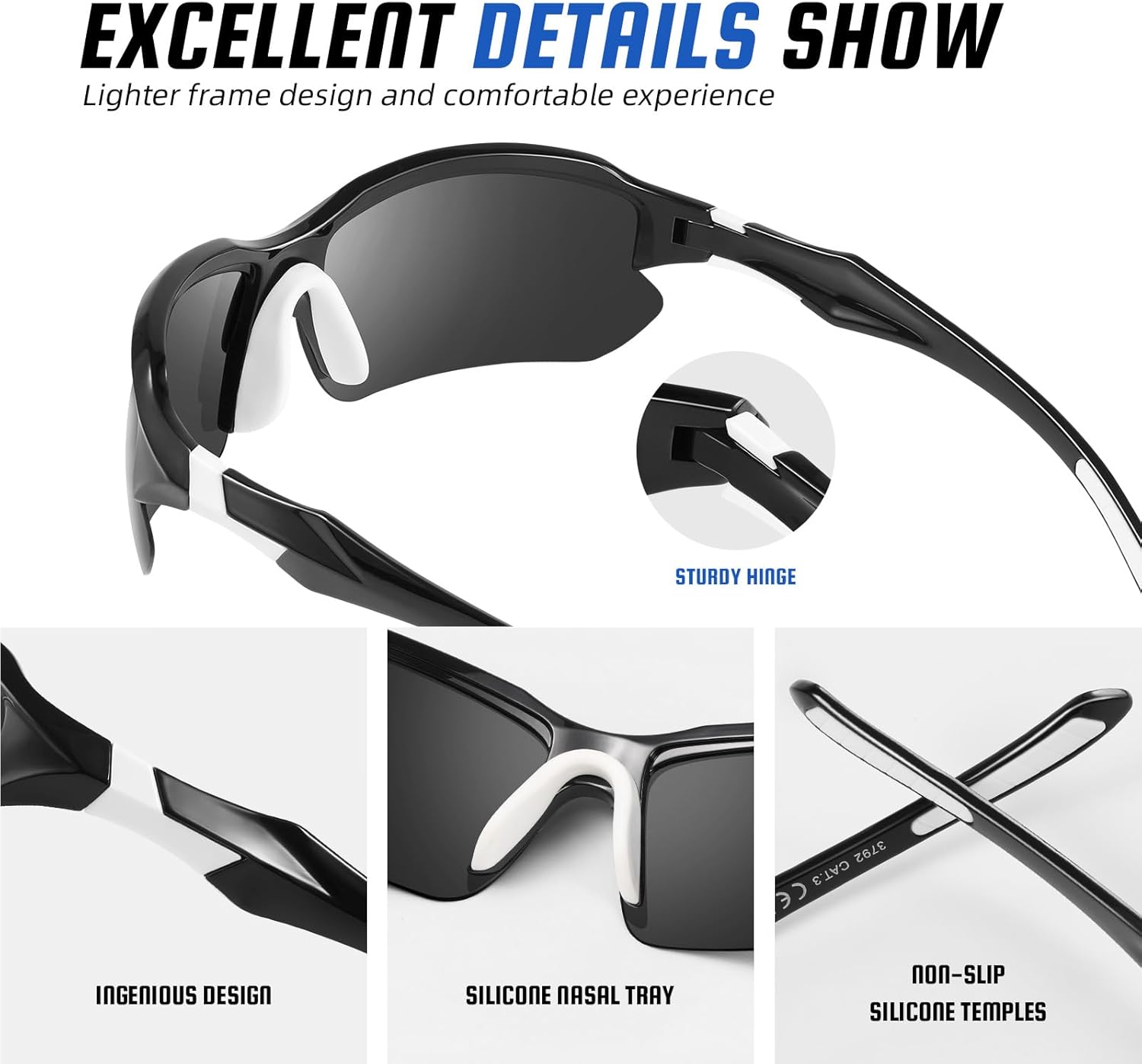 UV Protection Half Frame Sports Sunglasses