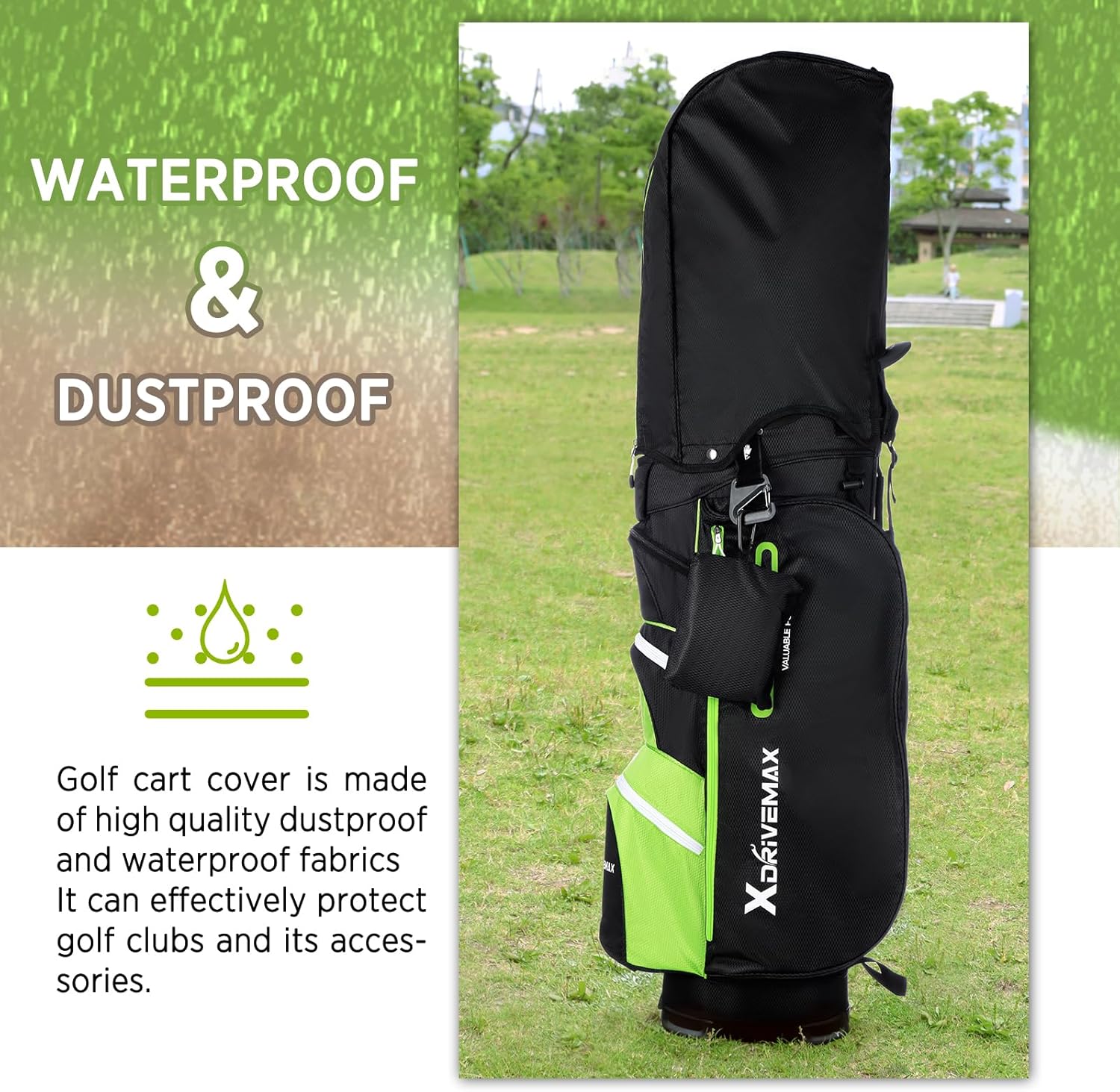 15 Way Golf Bag, Premium, Rain Cover, Cooler