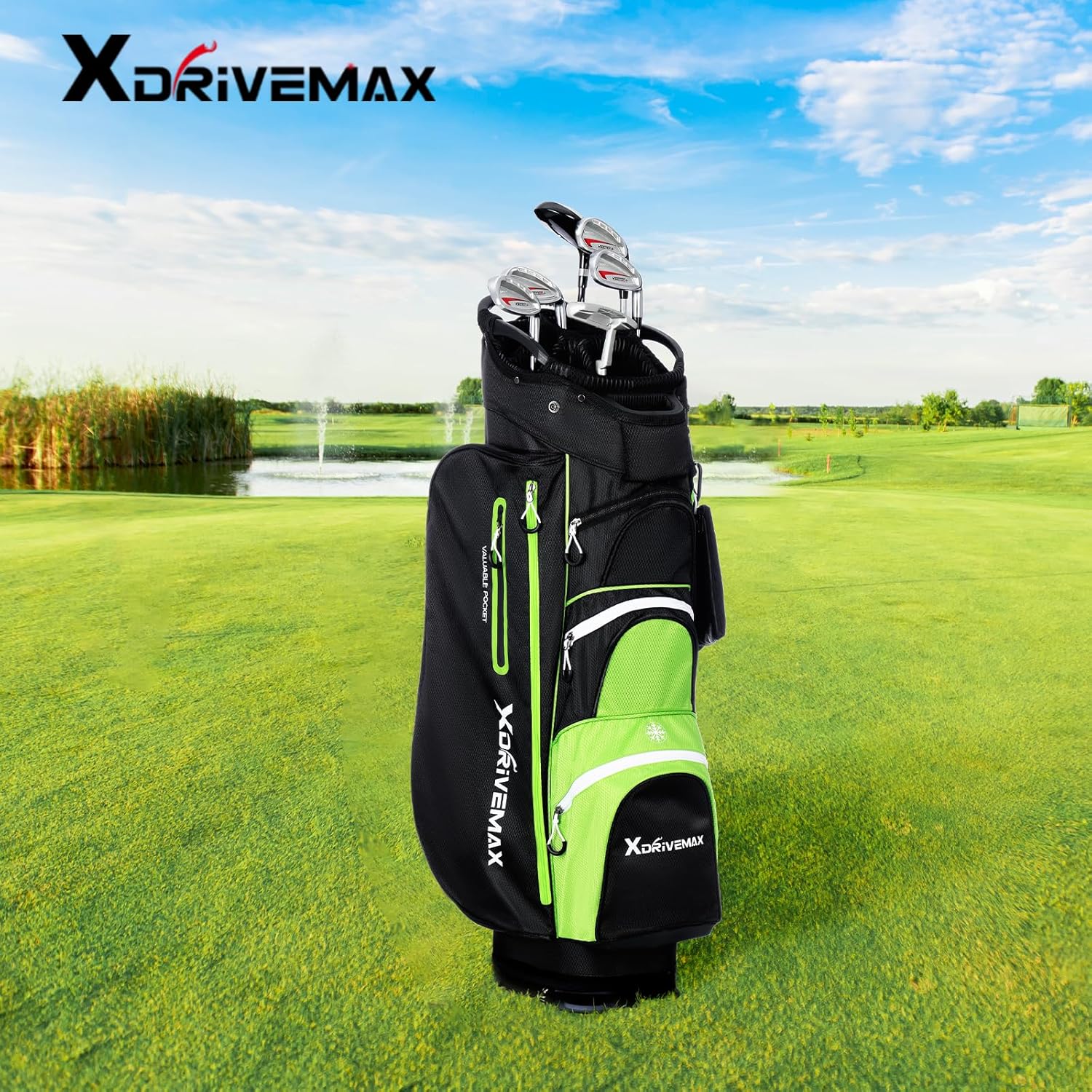 15 Way Golf Bag, Premium, Rain Cover, Cooler