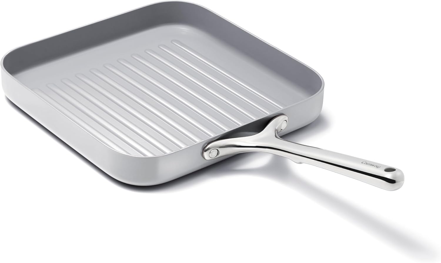 Caraway Square Baking Pan - 11 inch (approximately 27.9 cm) baking pan - Non-stick ceramic coating - Non-toxic, PTFE and PFOA free - Oven safe, compatible with all stovetops - Gray