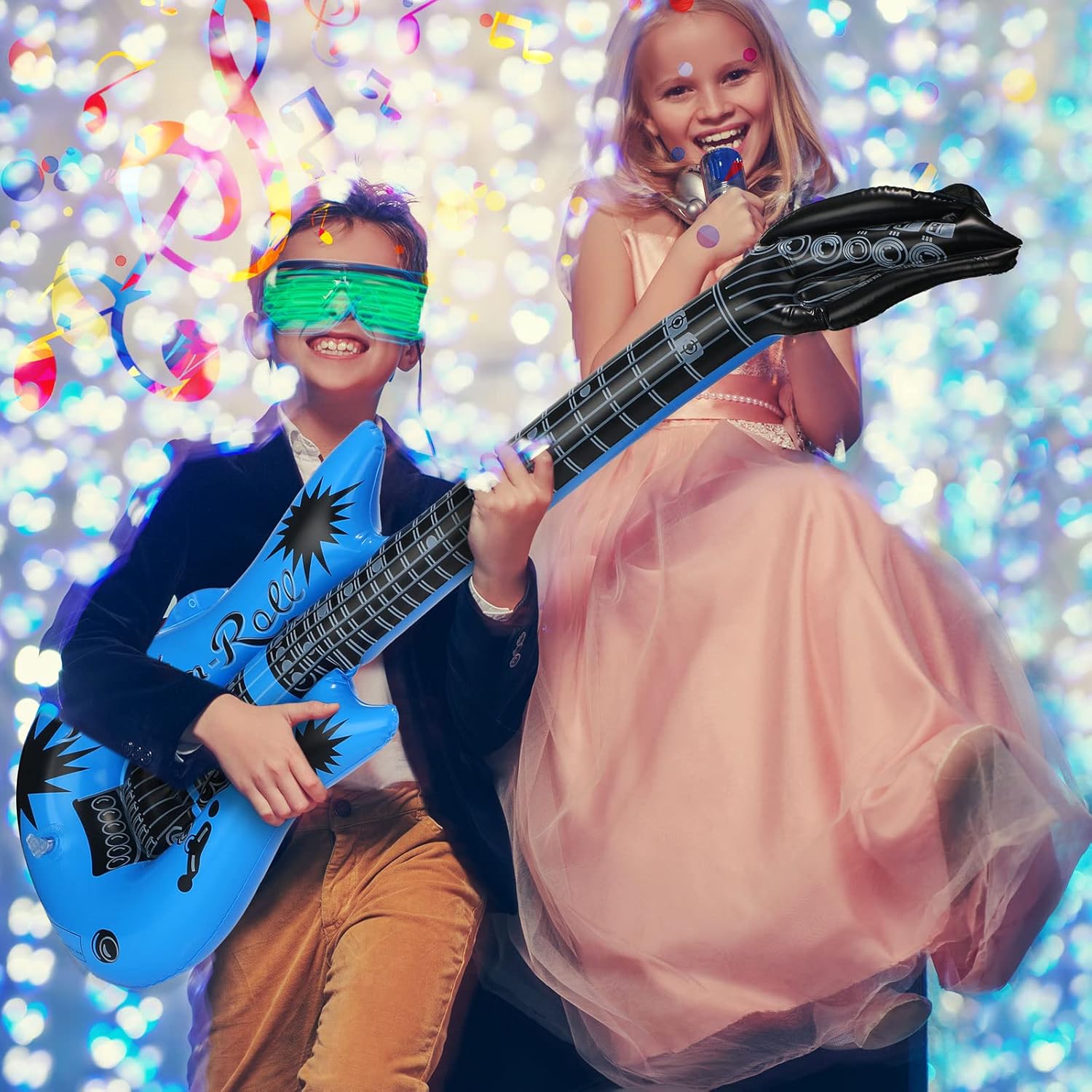 12 Pack Inflatable Guitar, Party Props