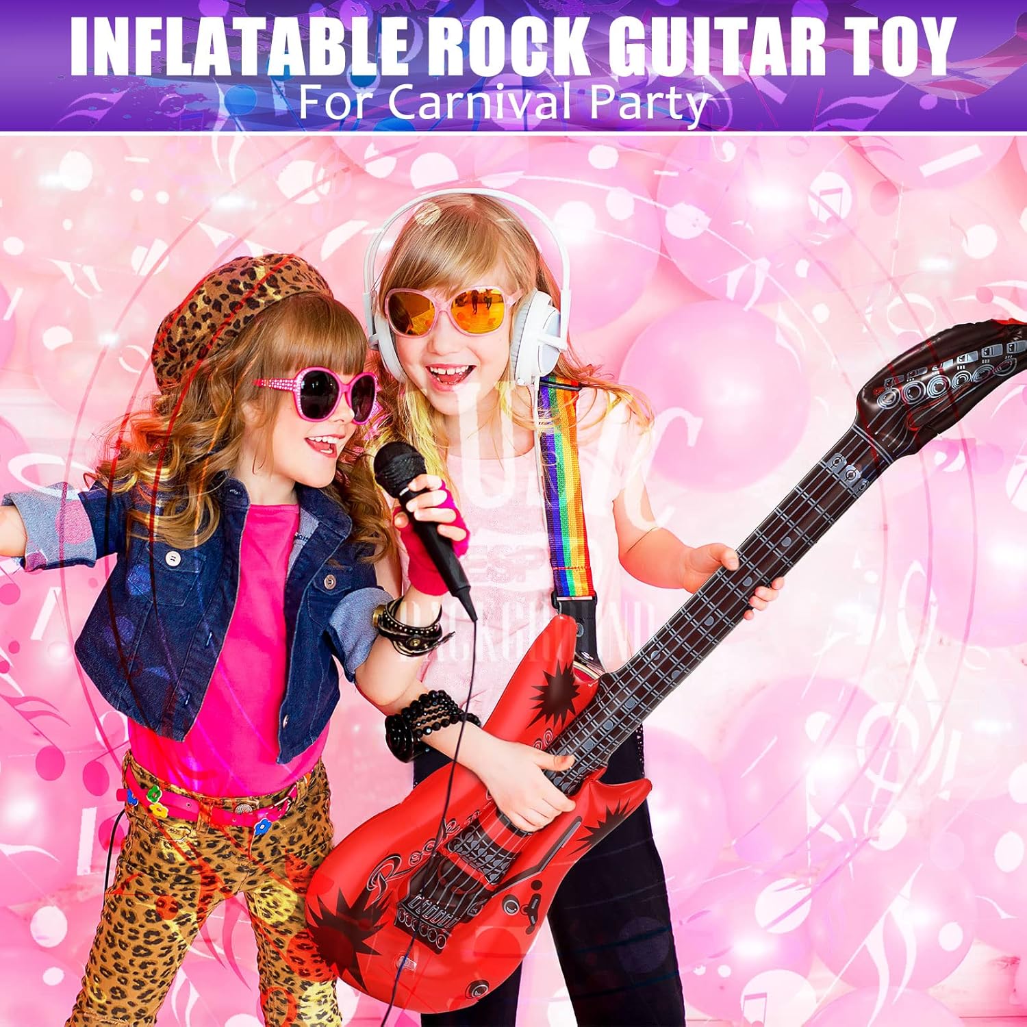 12 Pack Inflatable Guitar, Party Props