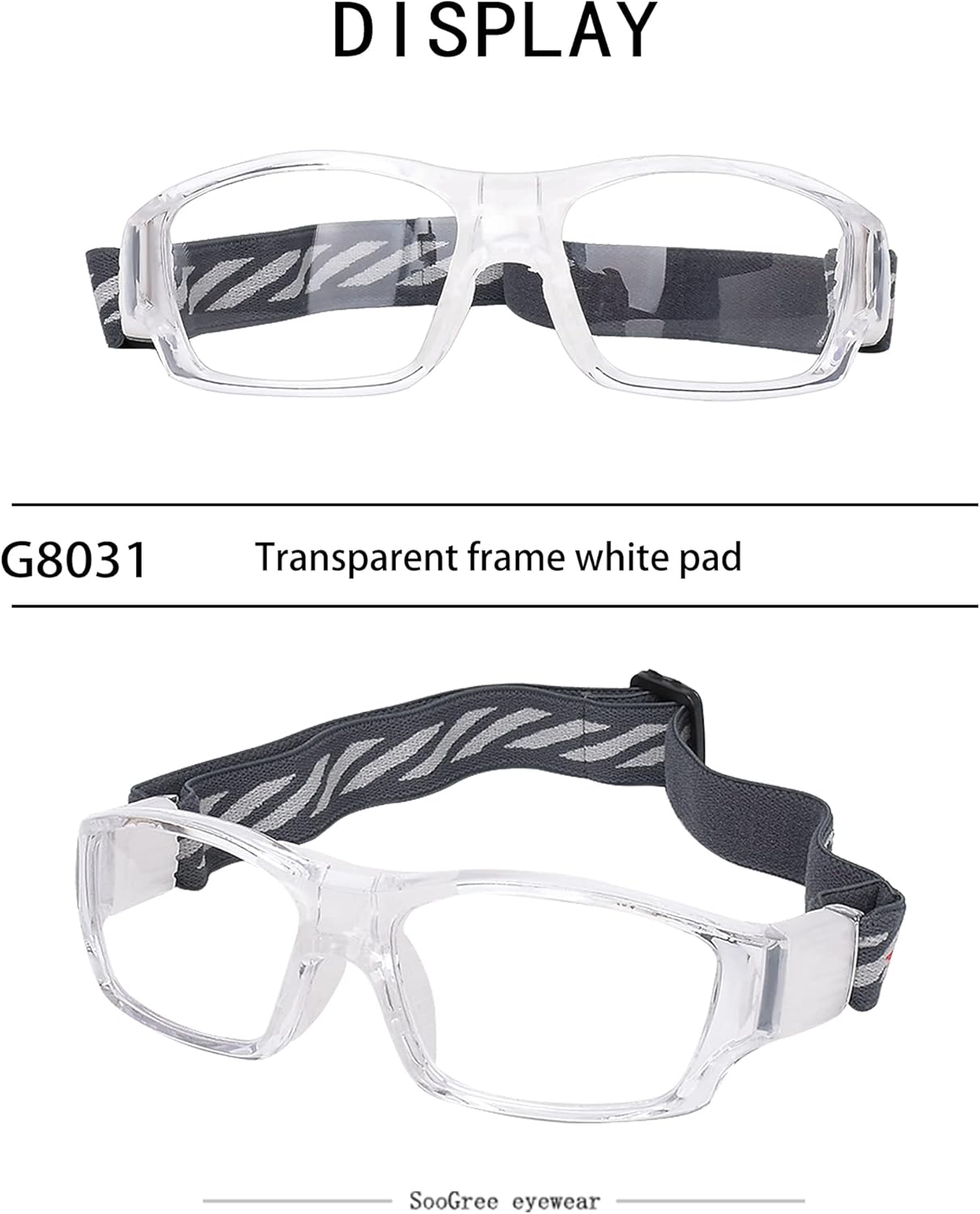 Adult Eyewear, Shock Absorbing, Adjustable Straps