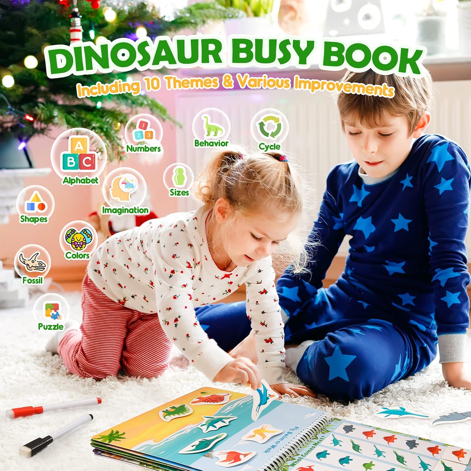 Toys, Dinosaur Themed Busy Books