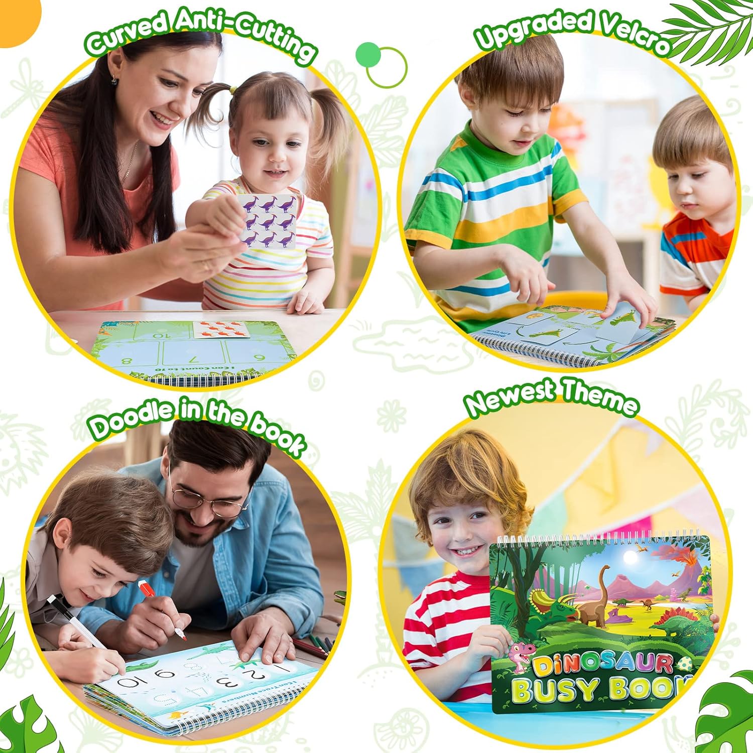 Toys, Dinosaur Themed Busy Books