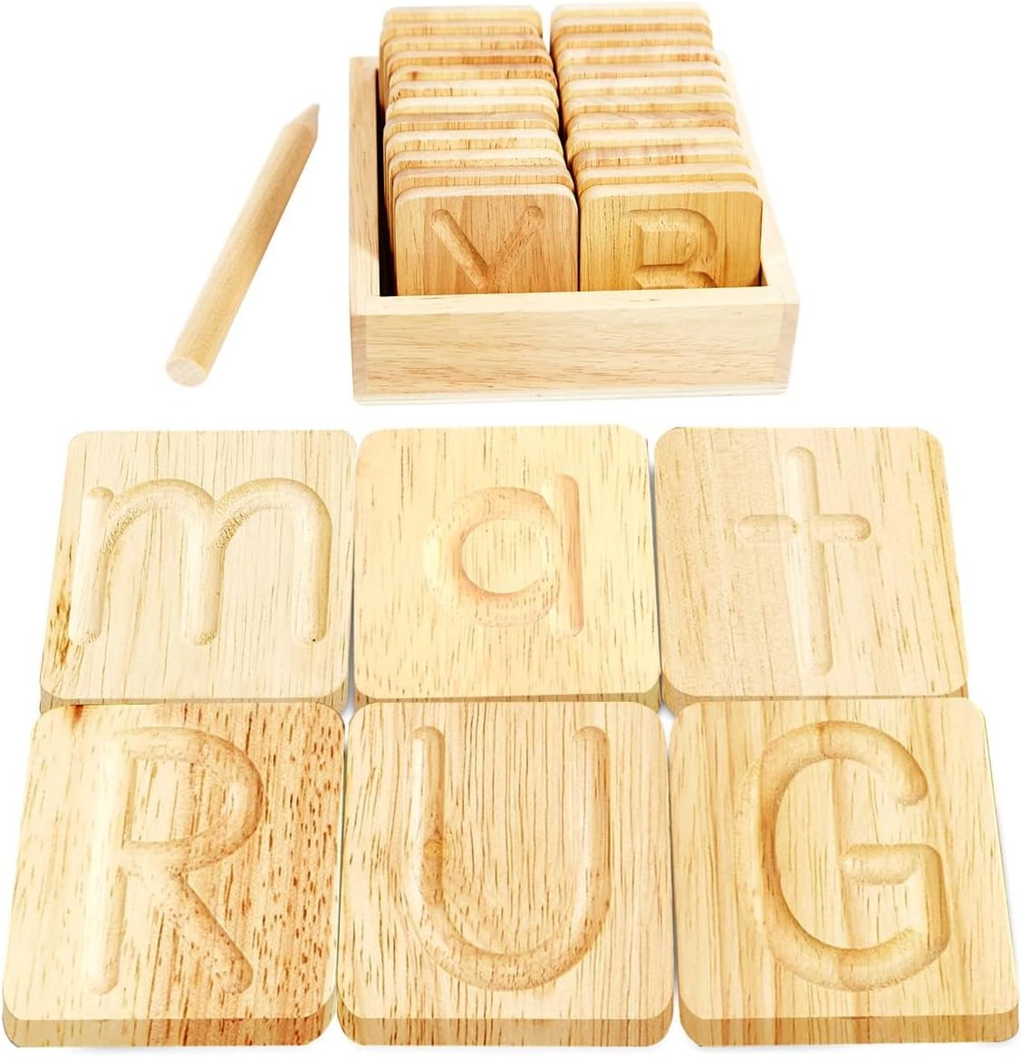 Wooden Alphabet Tracing Board
