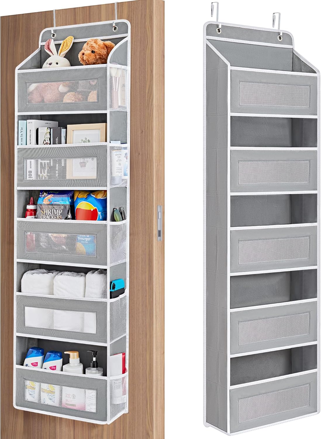 Bottoms Organizer,24 Spacious Pockets,Wardrobe Organizer and Storage,New and Improved 2024,Closet Organizer,White/Black 1 Piece