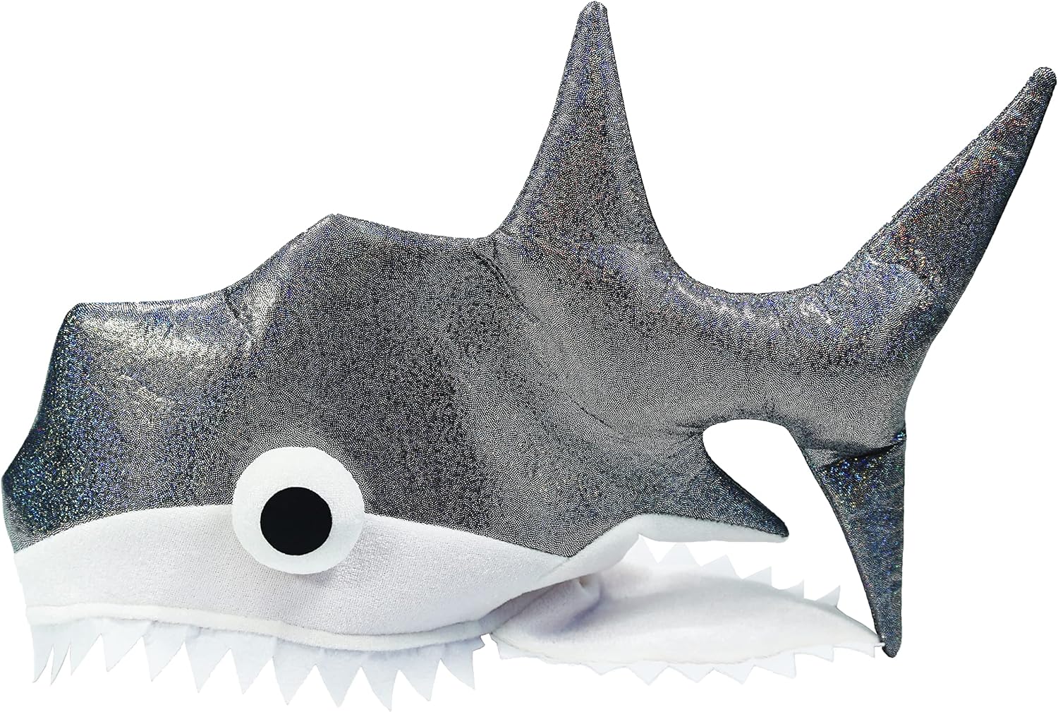 Sparkling Silver Shark Hat