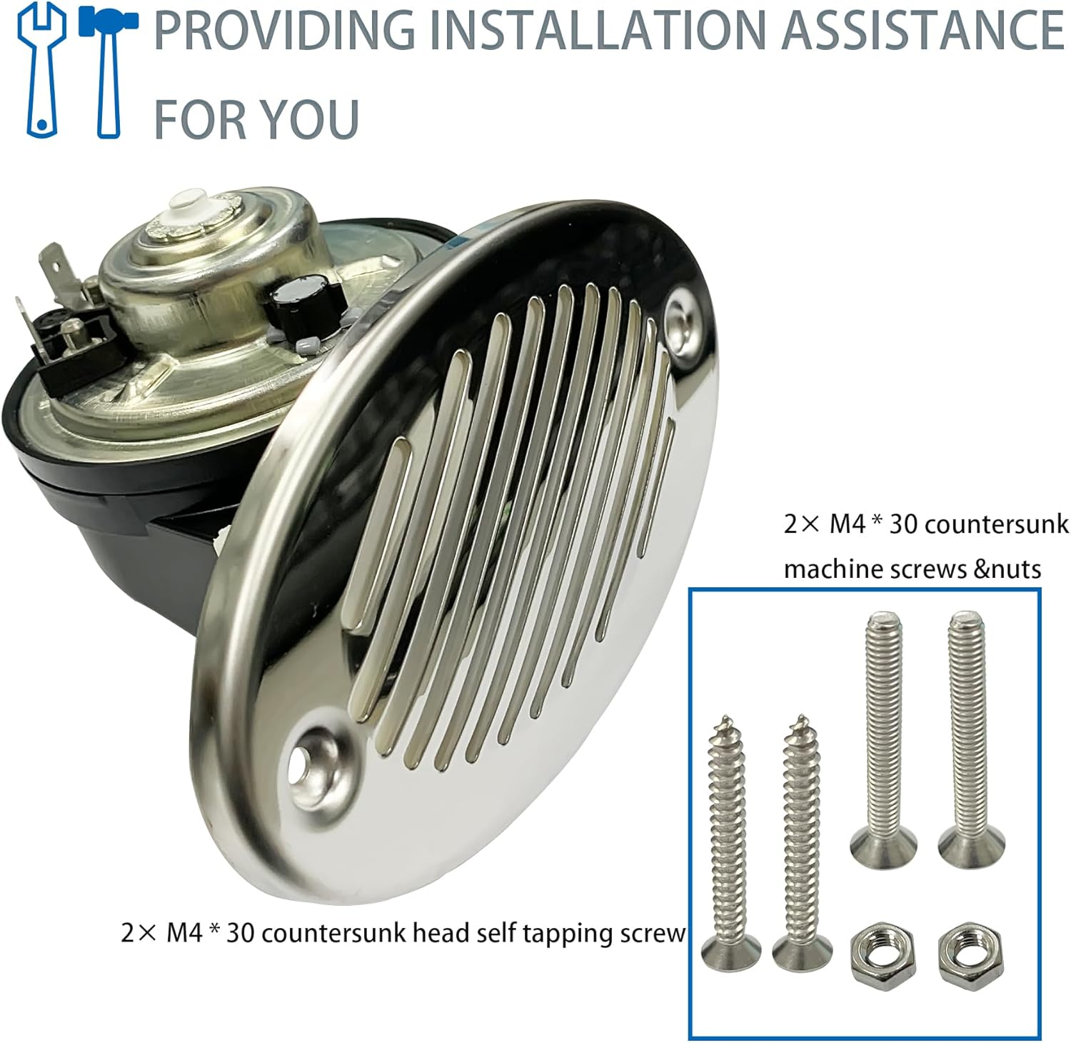 12V Boat Horn with Stainless Steel Screws