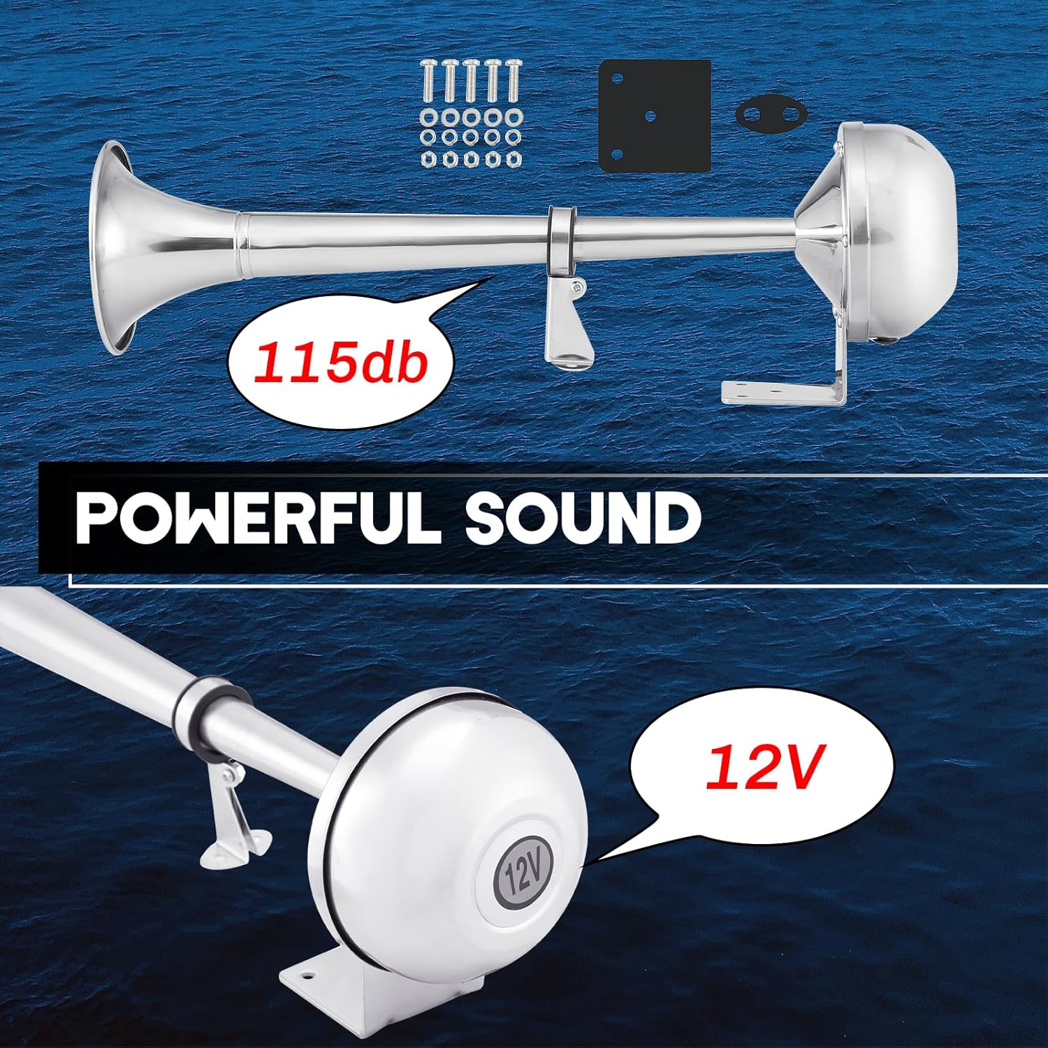Waterproof Stainless Steel Boat Horn