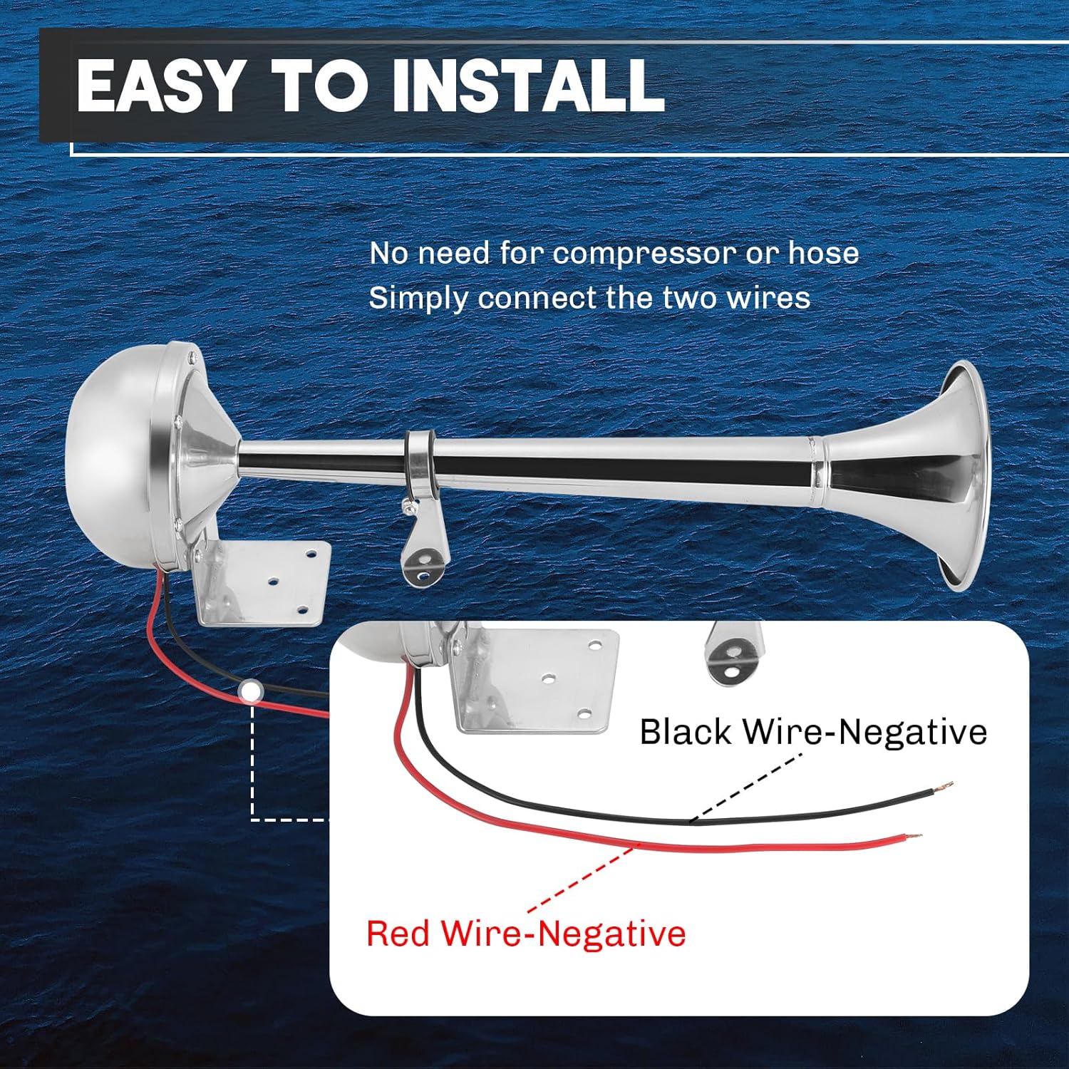 Waterproof Stainless Steel Boat Horn