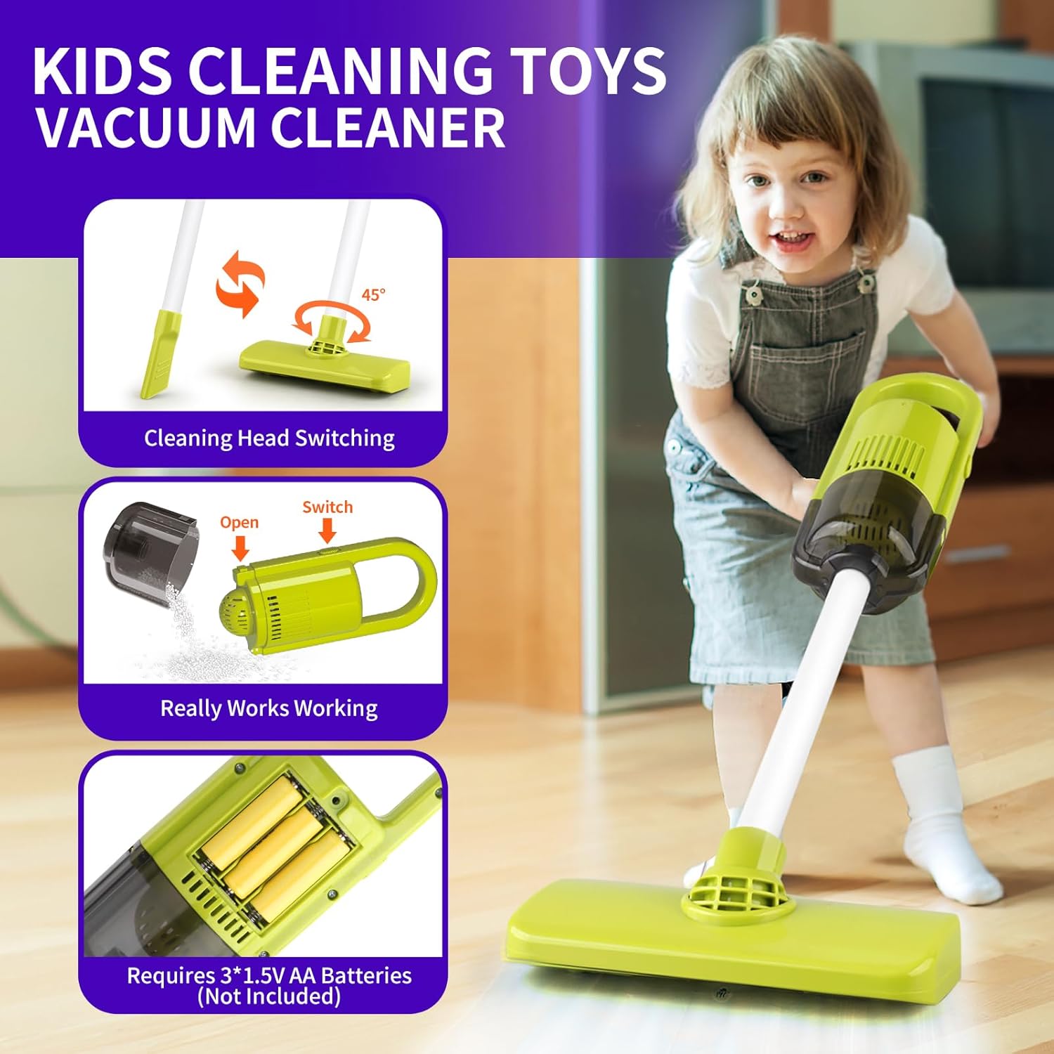 Toddler Cleaning Set with Electric Vacuum